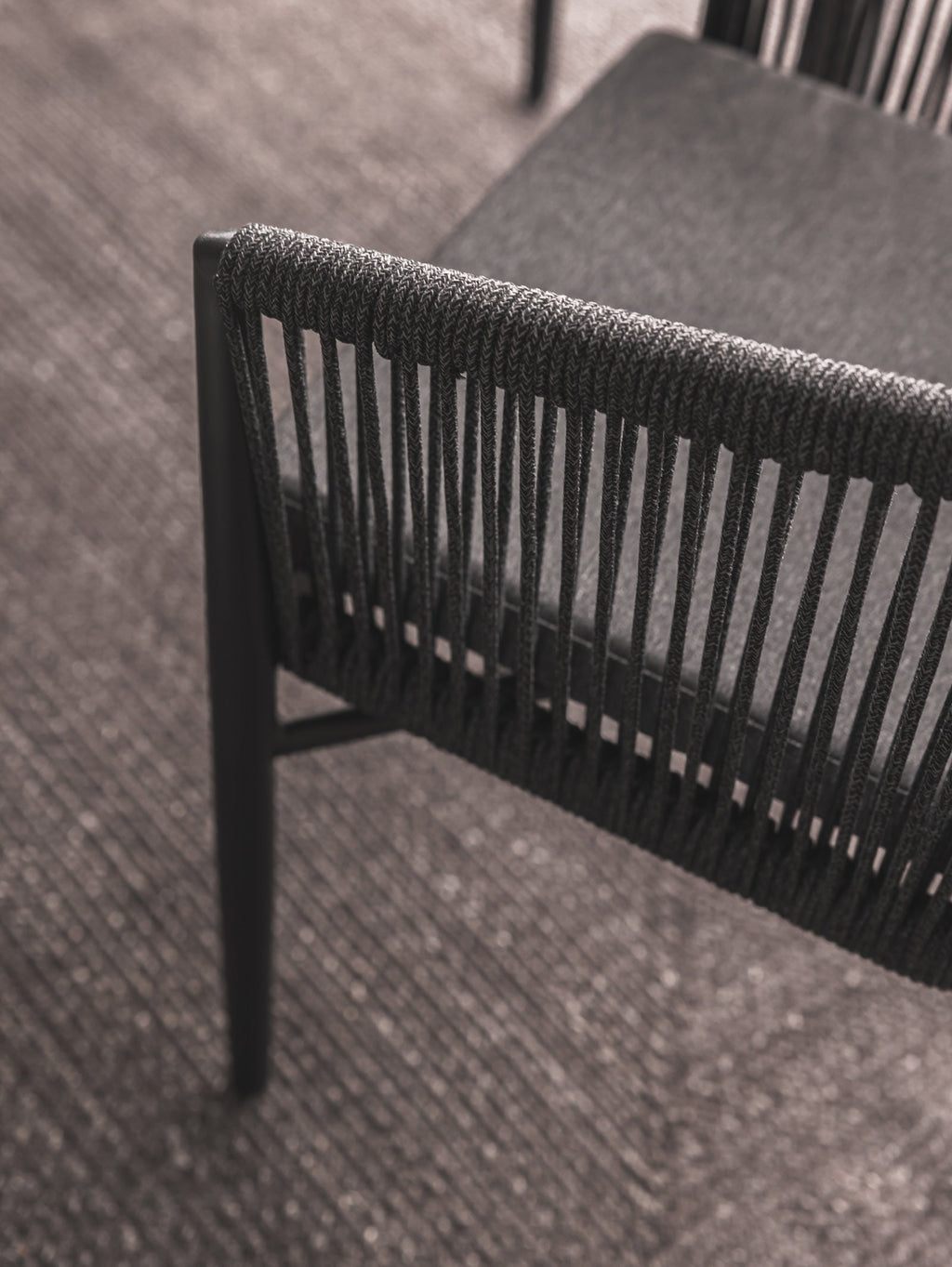 Chaise de salle à manger en aluminium pour terrasse