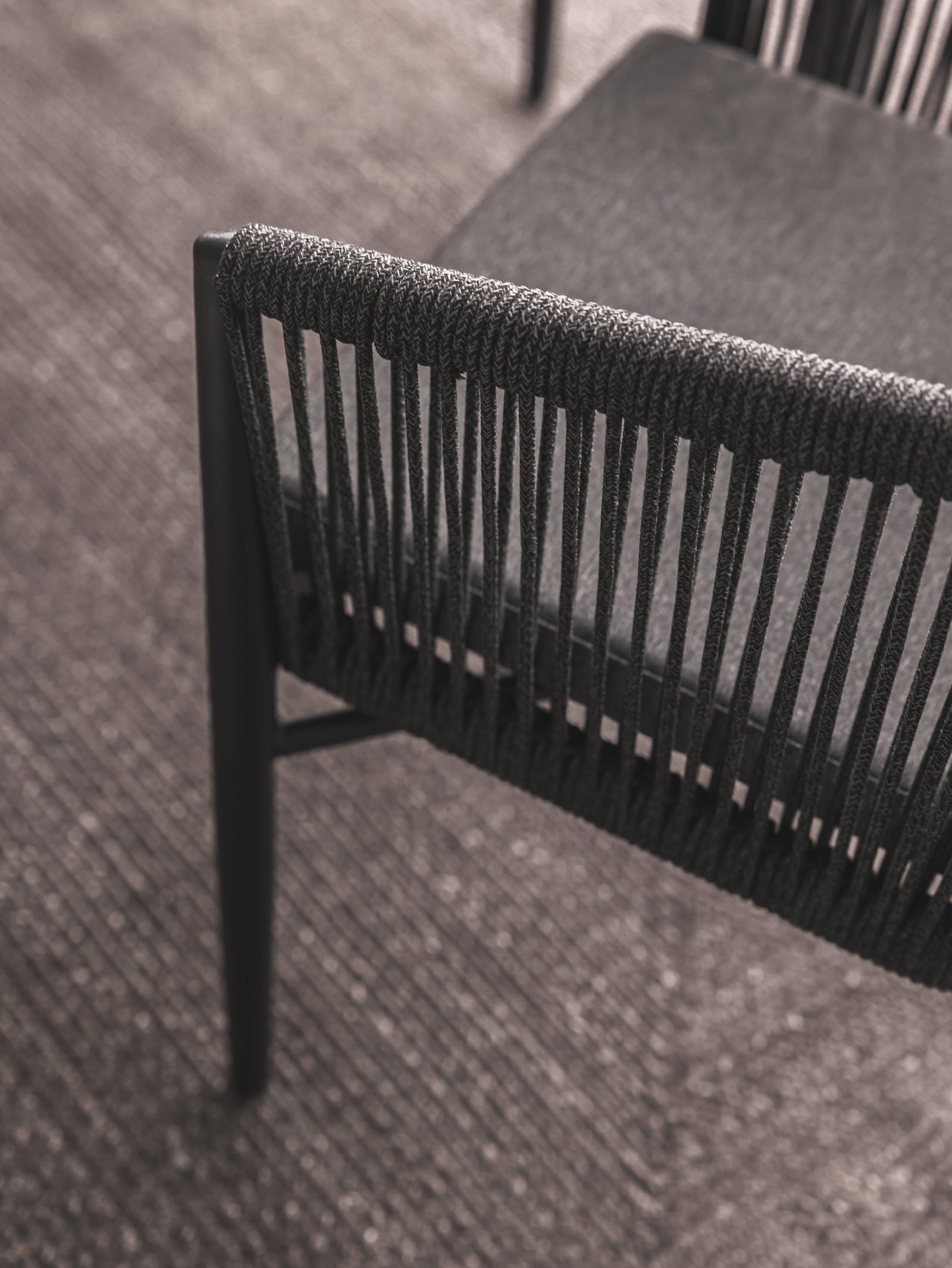 Chaise de salle à manger en aluminium pour terrasse