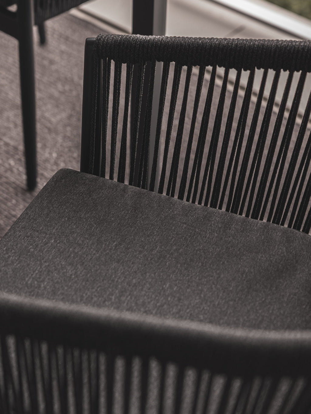 Chaise de salle à manger en aluminium pour terrasse