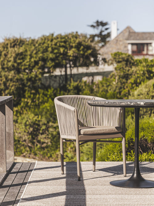 Chaise de salle à manger en aluminium pour patio