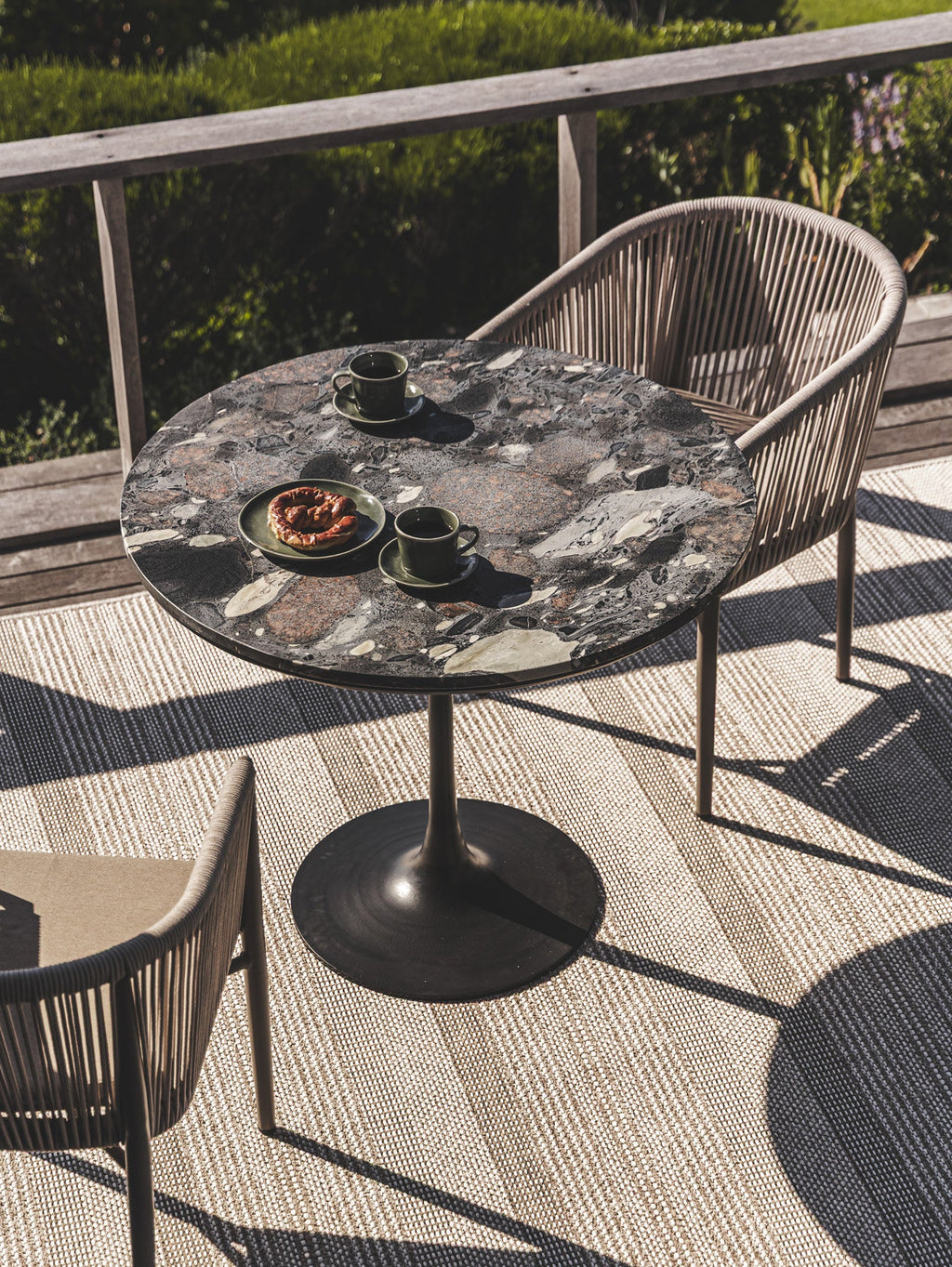 Chaise de salle à manger en aluminium pour patio