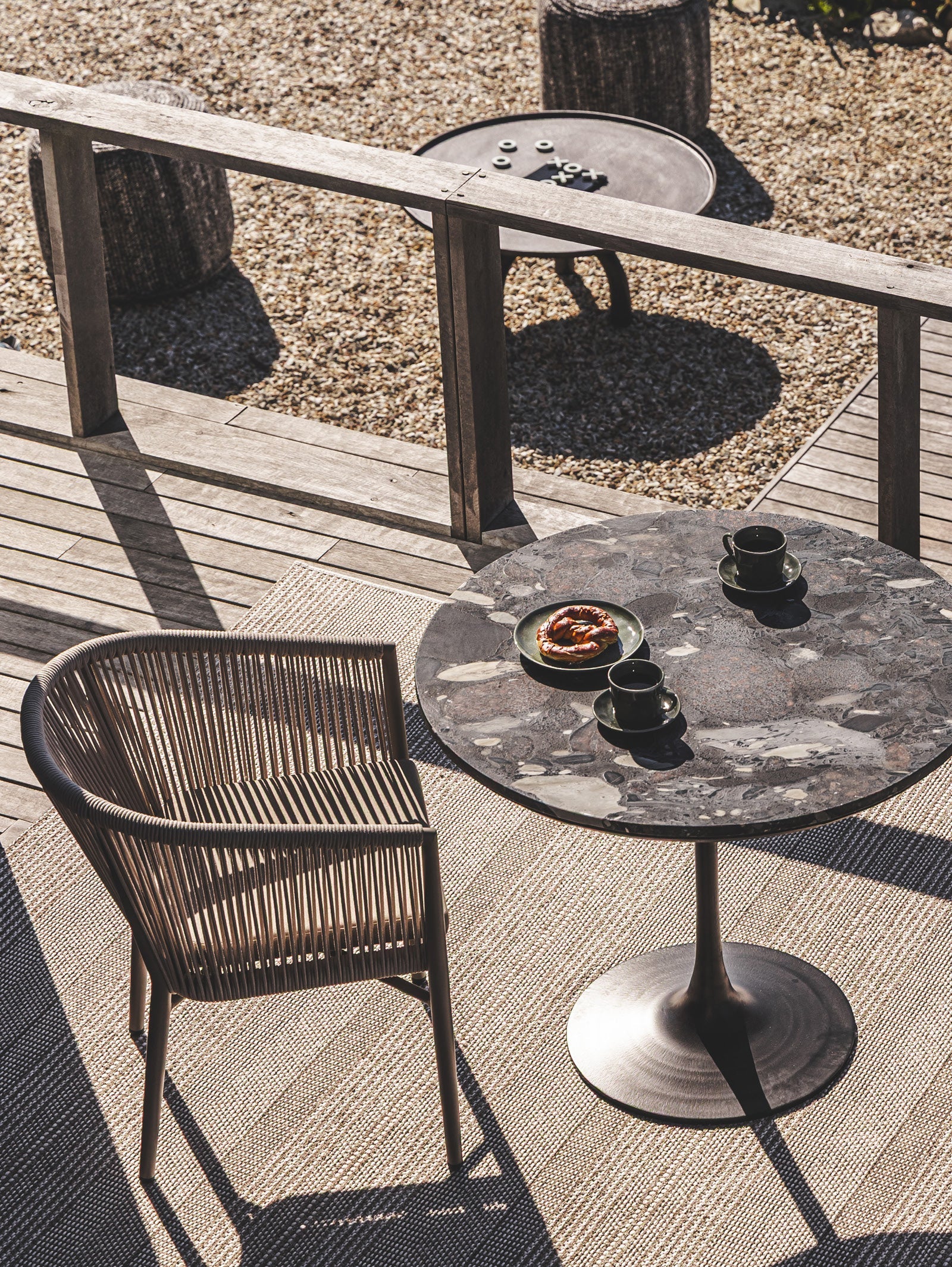 Chaise de salle à manger en aluminium pour patio