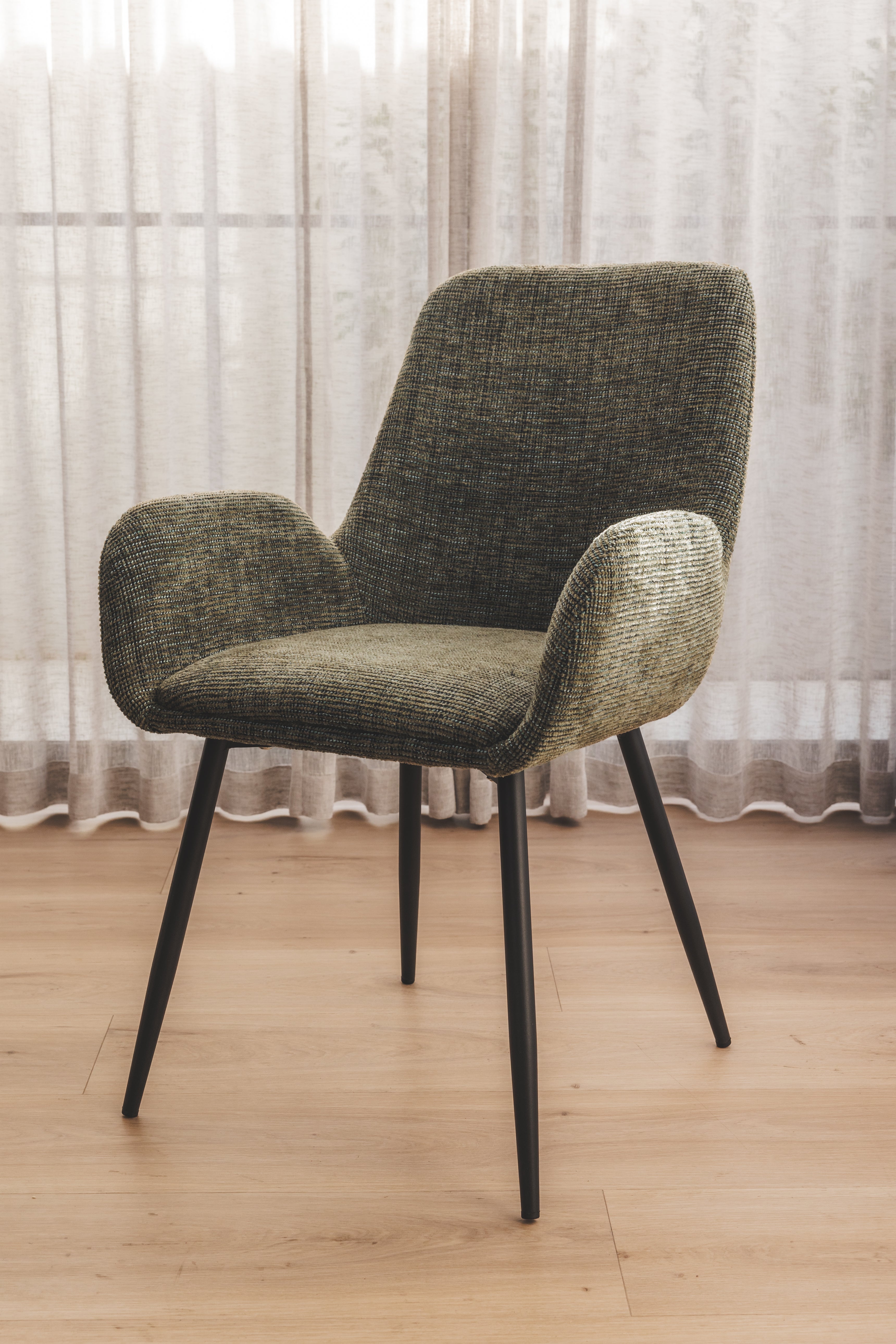 Chaise de salle à manger en tissu