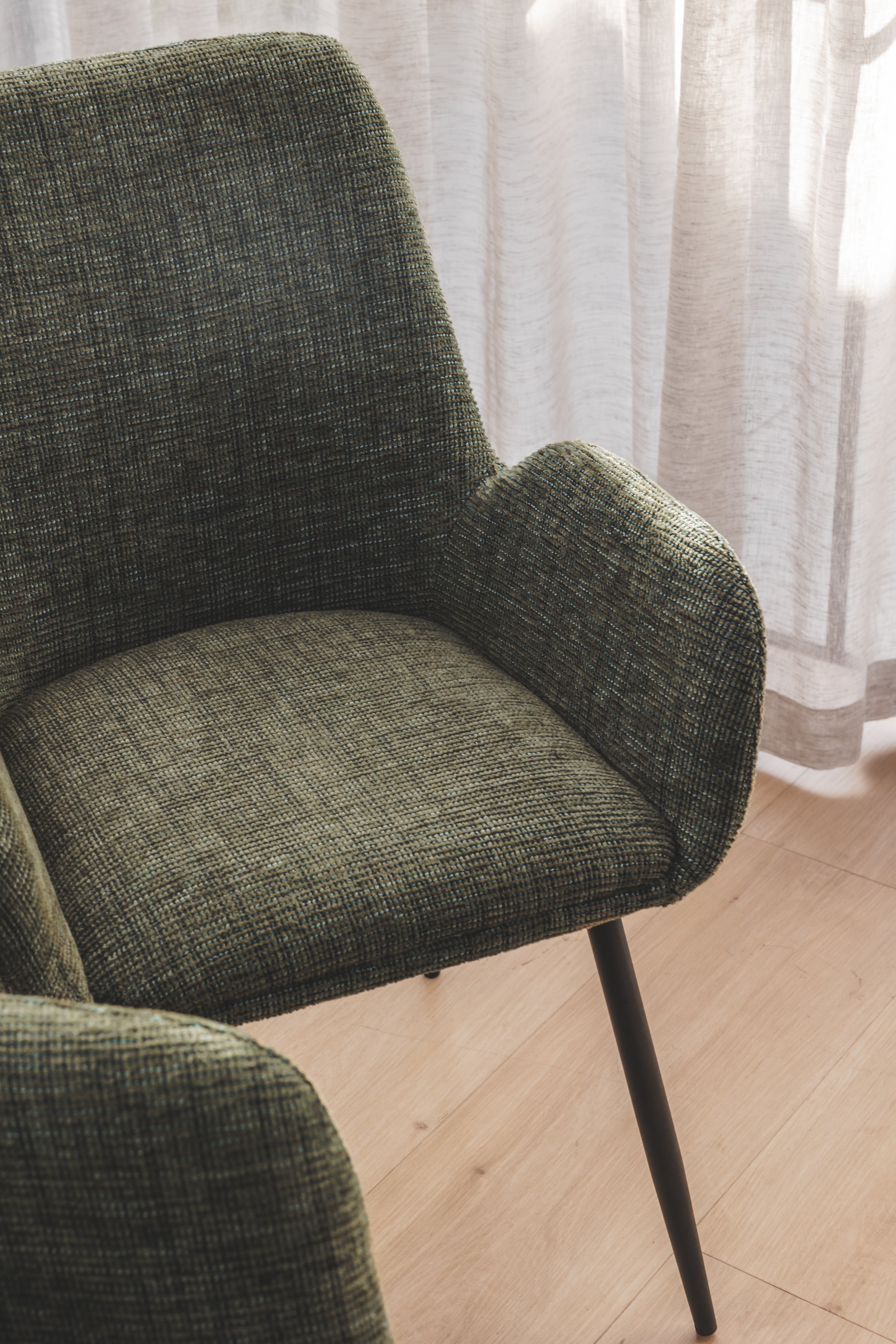 Chaise de salle à manger en tissu