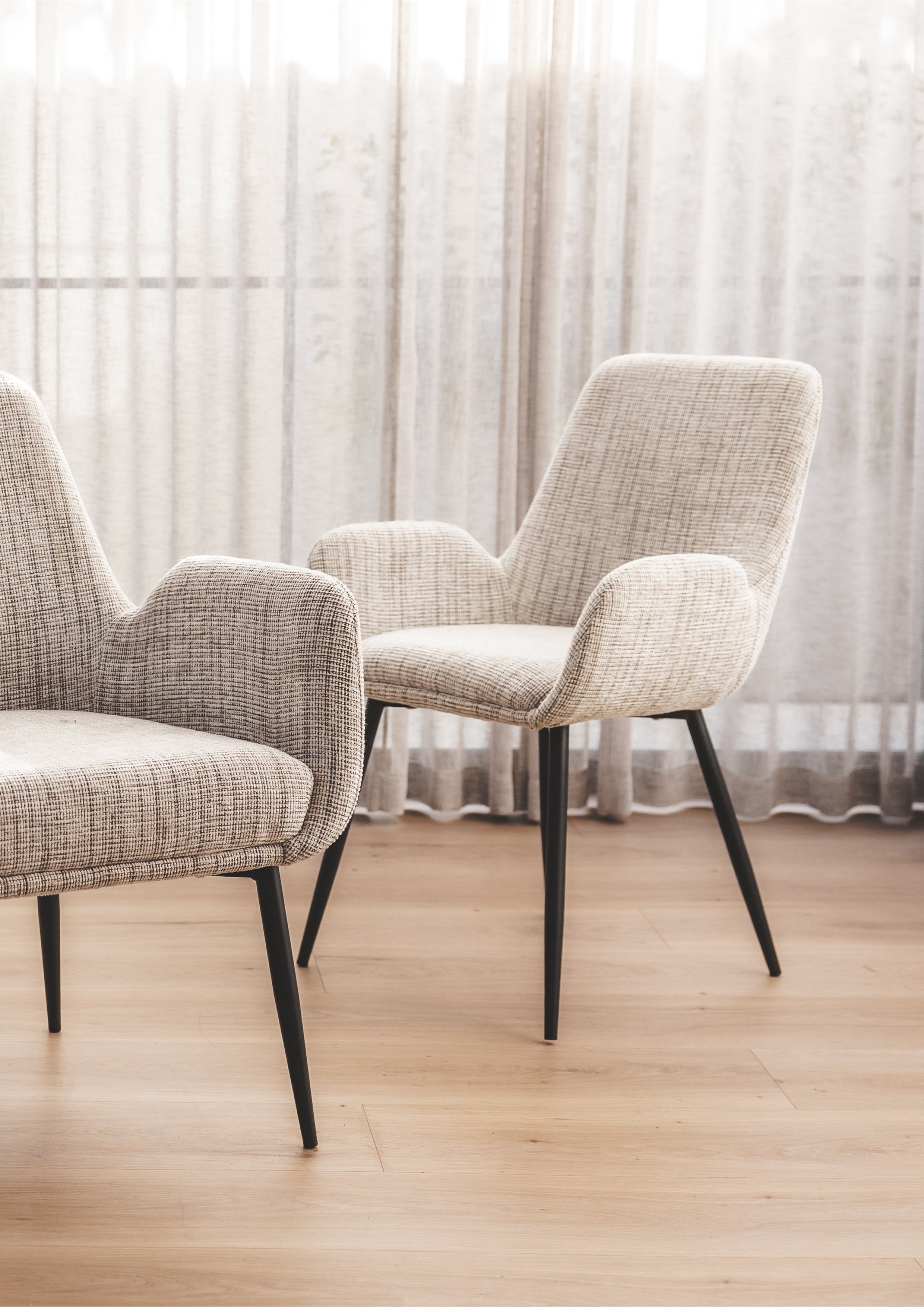 Chaise de salle à manger en tissu