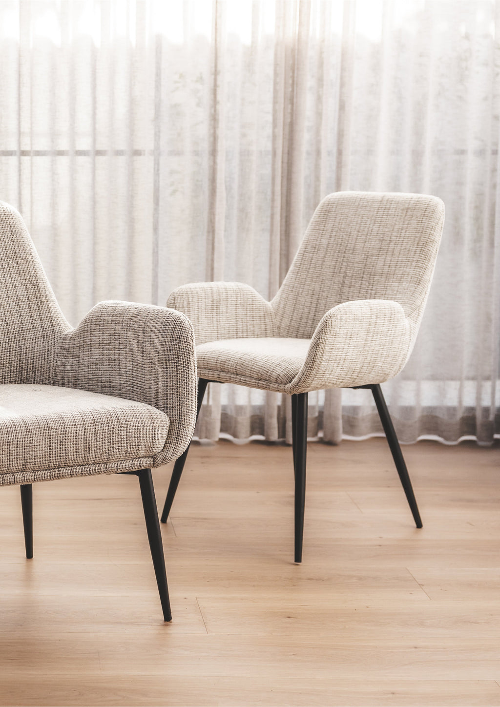 Chaise de salle à manger en tissu