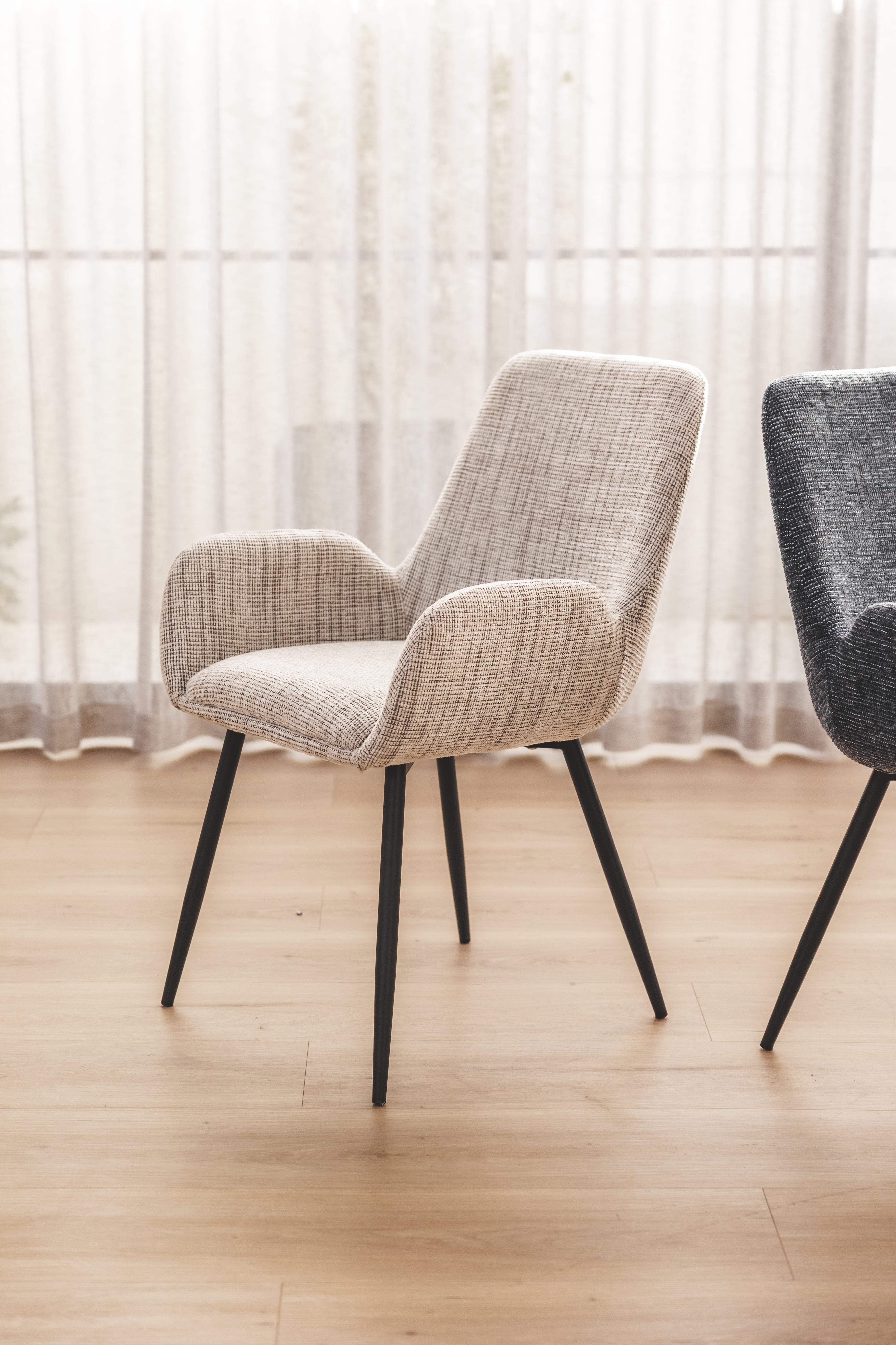 Chaise de salle à manger en tissu
