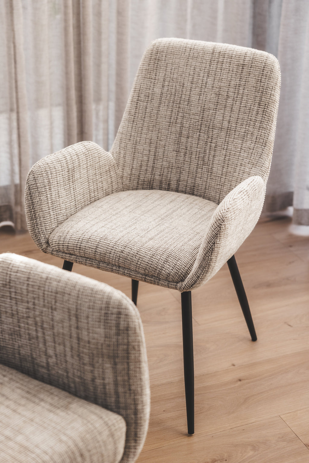 Chaise de salle à manger en tissu