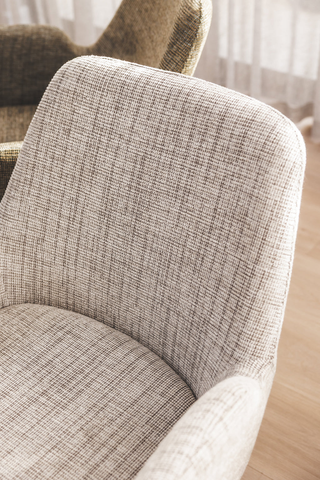 Chaise de salle à manger en tissu