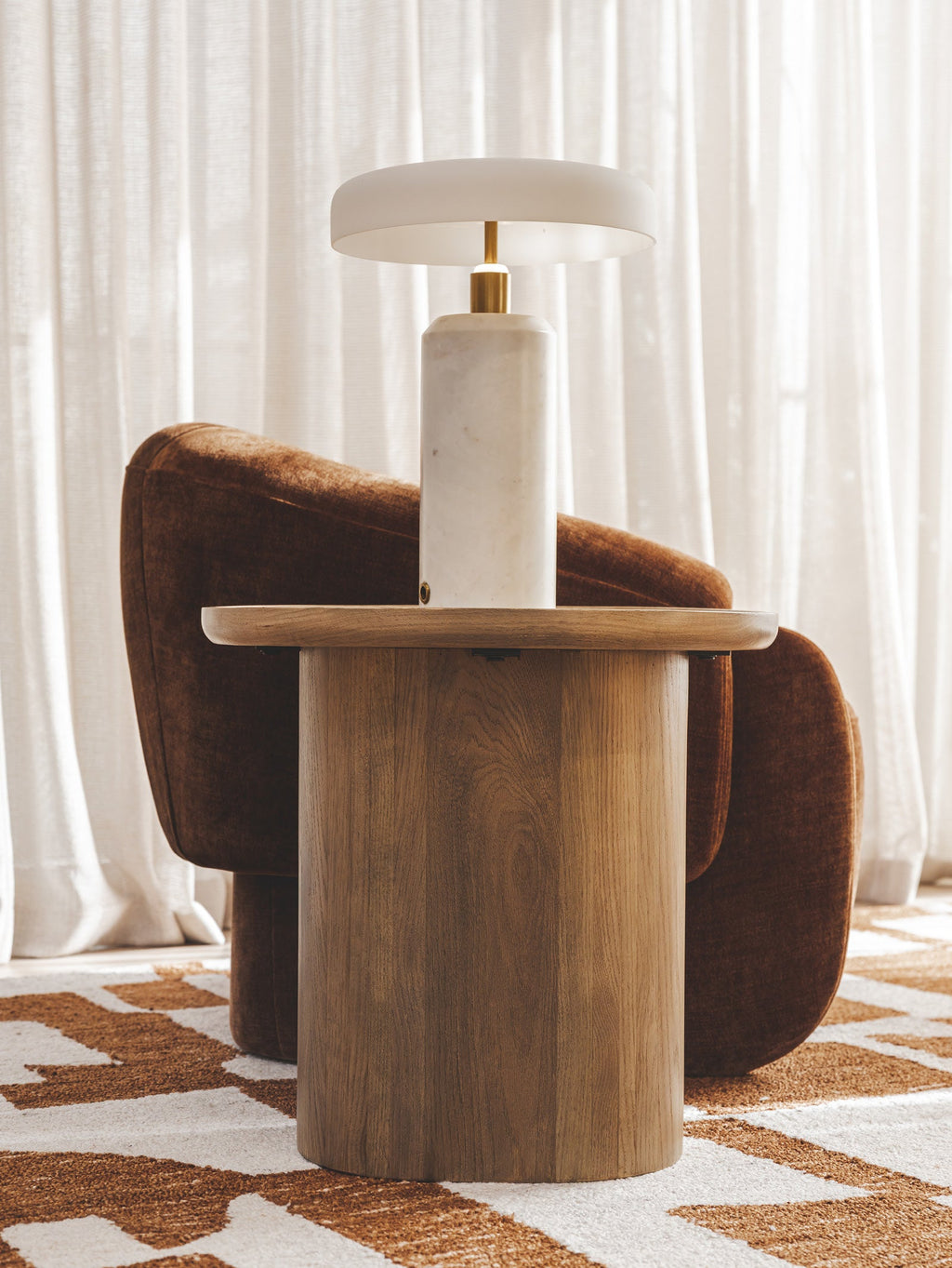 Table basse contemporaine en chêne pour salon