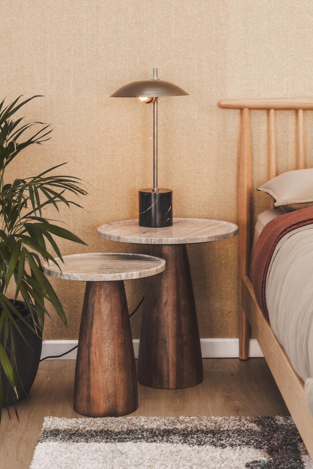 Table d'appoint moderne en marbre pour salon
