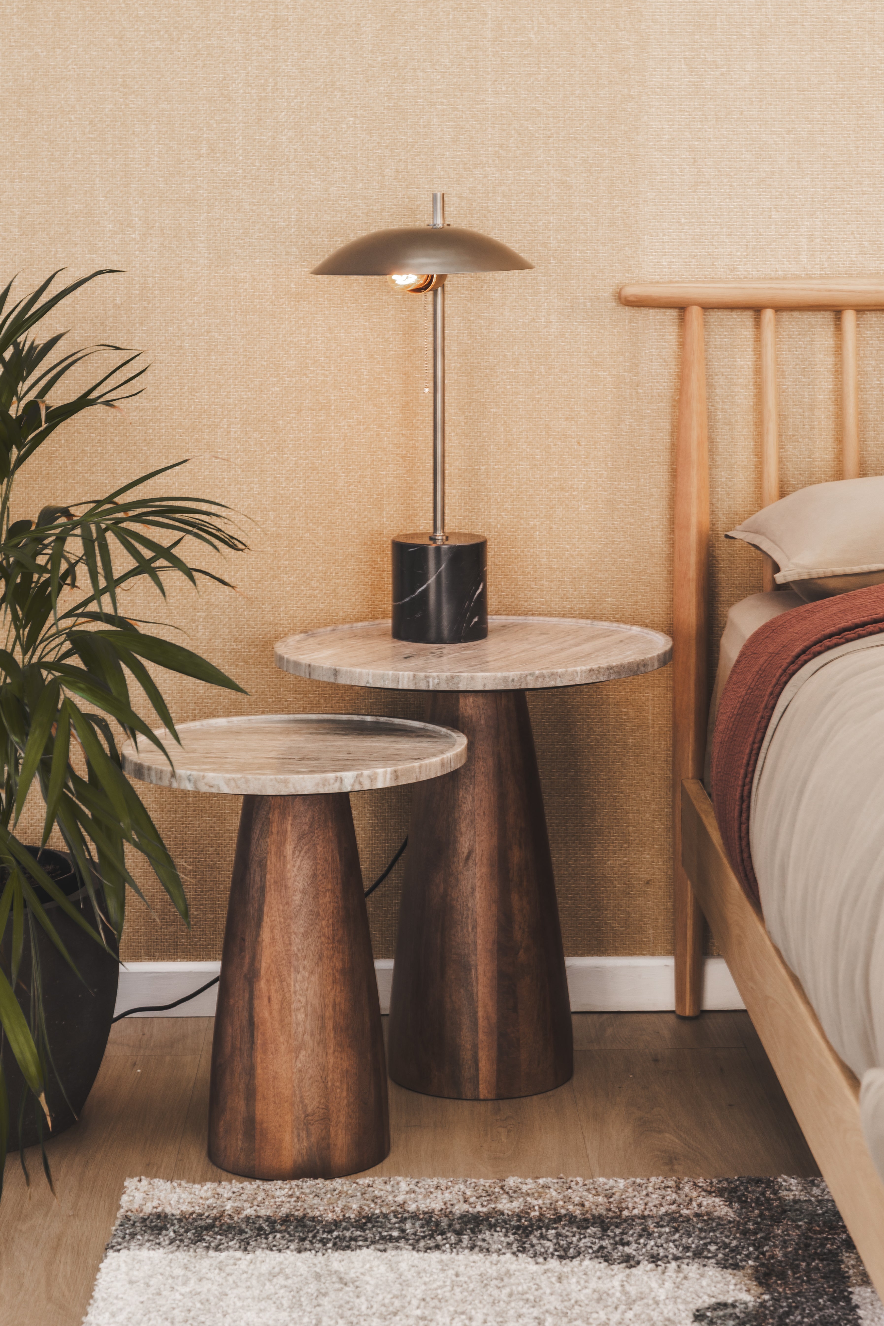 Table d'appoint moderne en marbre pour salon