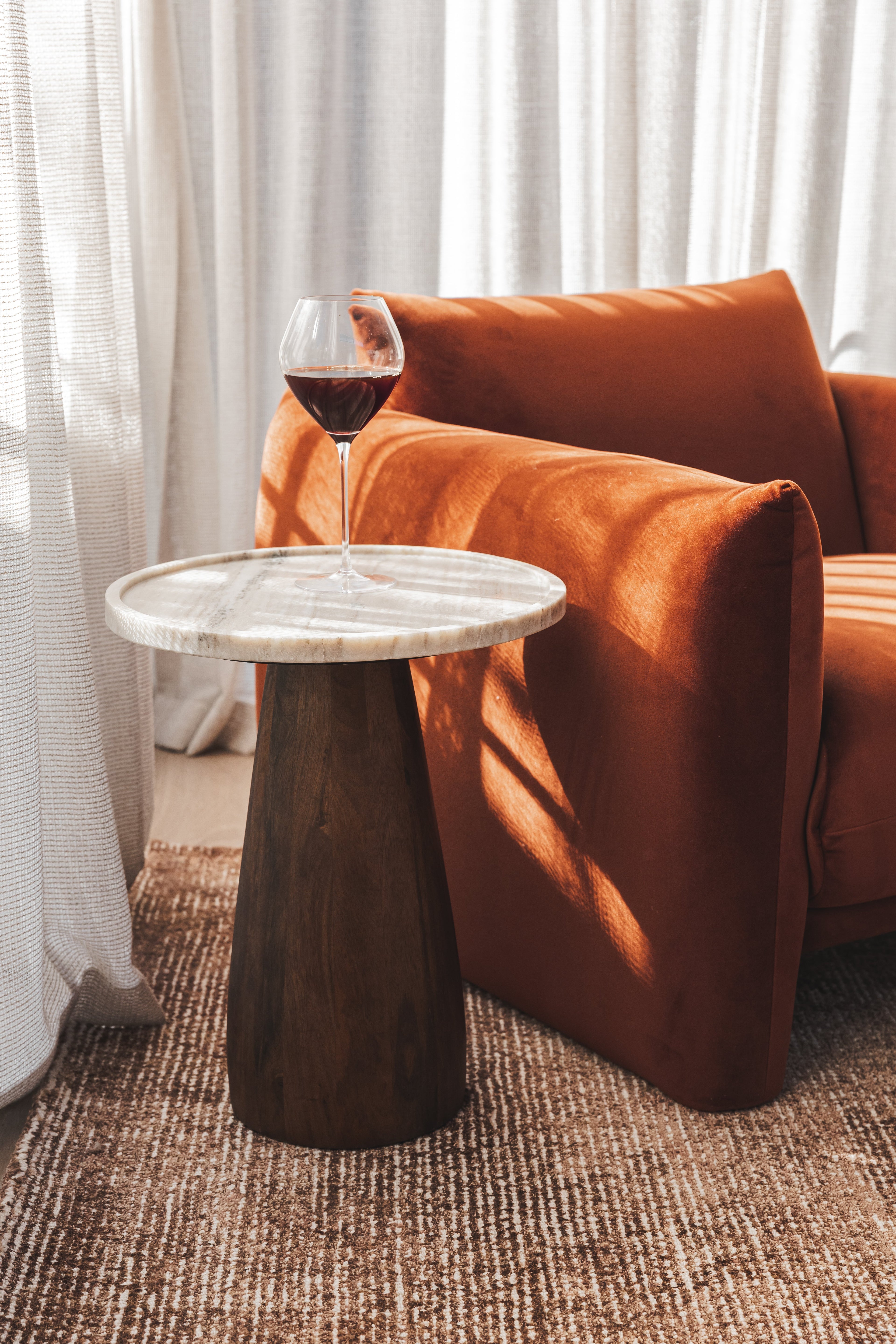 Table d'appoint moderne en marbre pour salon