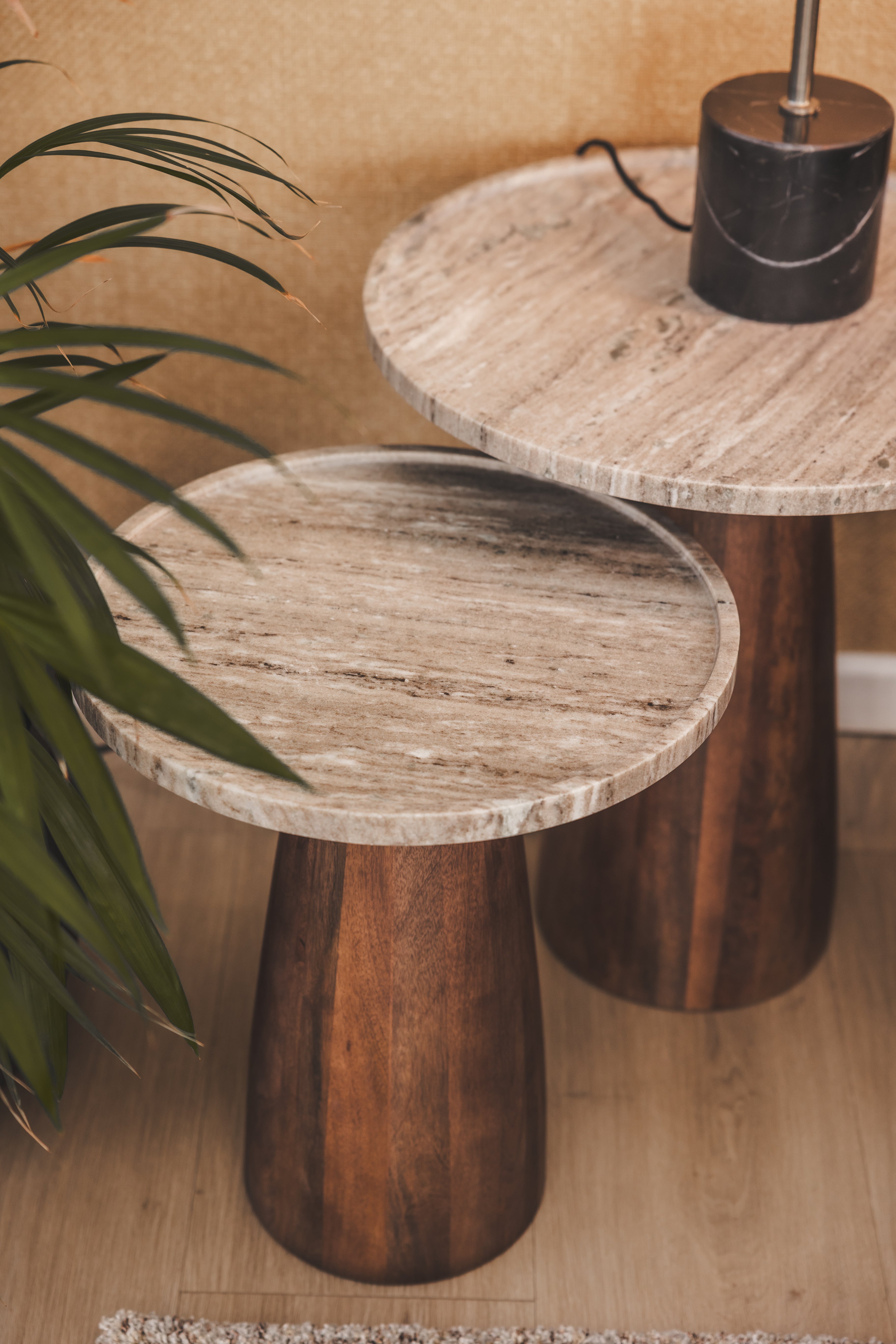 Table d'appoint moderne en marbre pour salon
