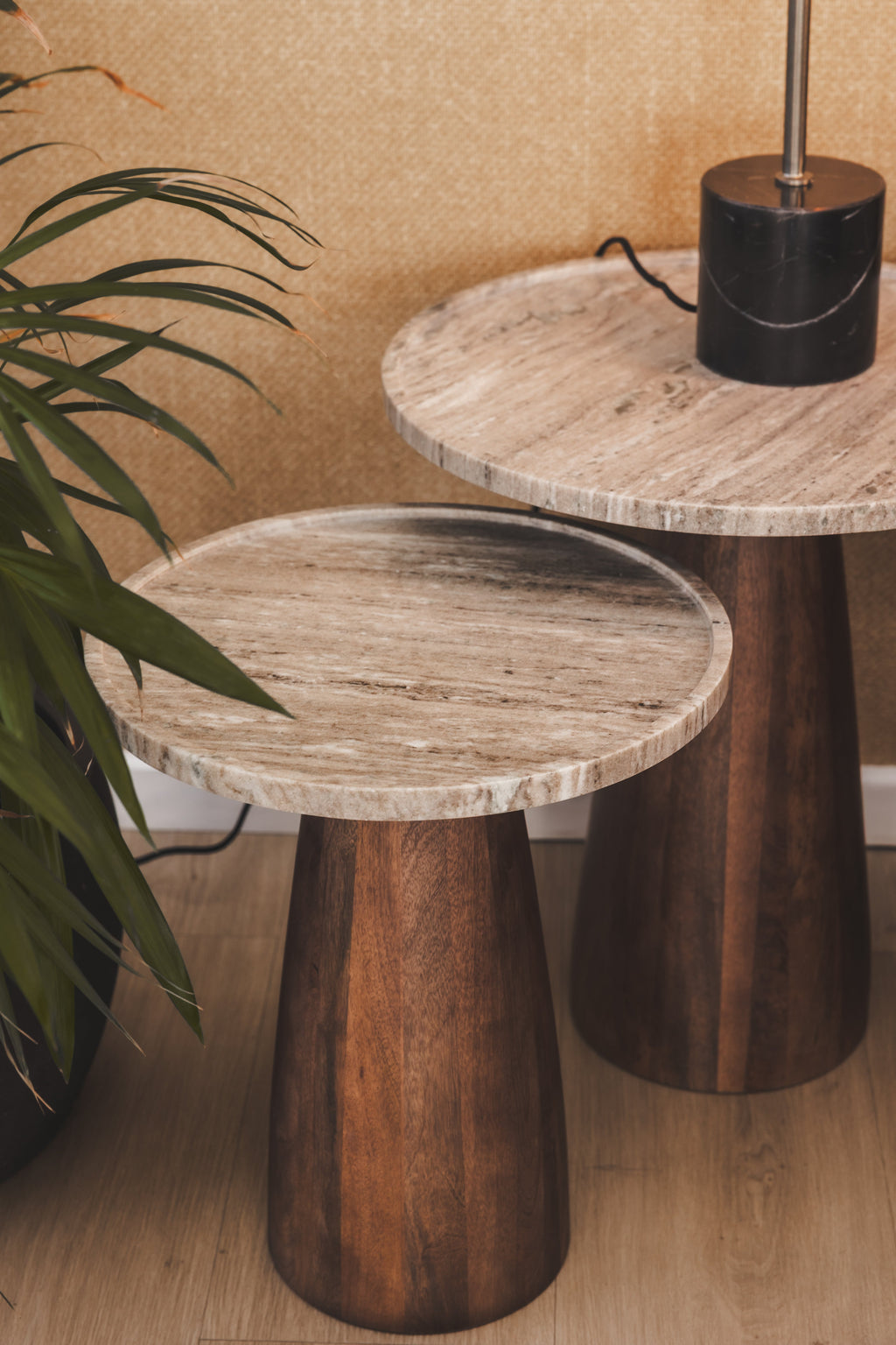 Table d'appoint moderne en marbre pour salon
