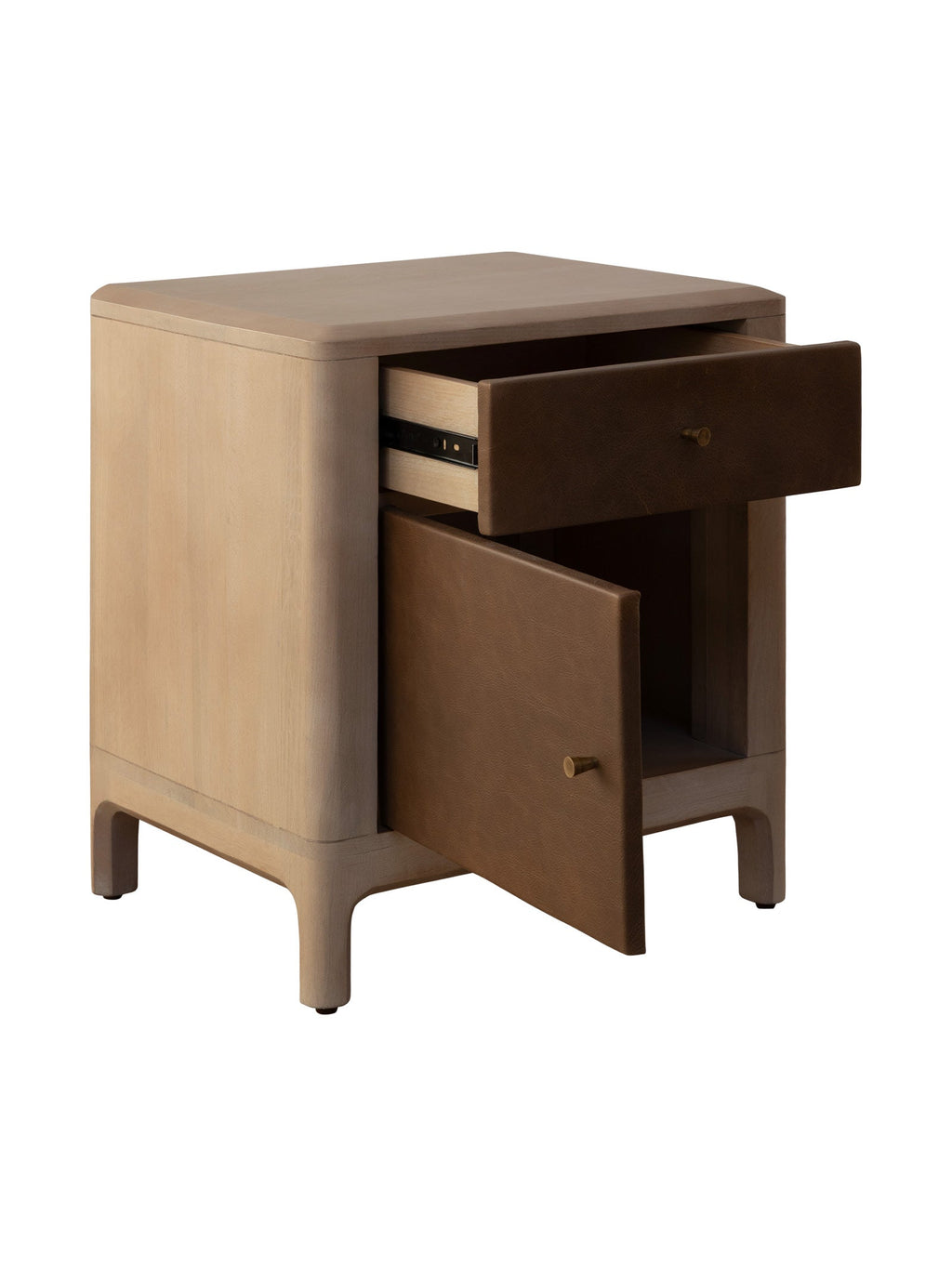 Table de chevet moderne en chêne massif pour chambre à coucher