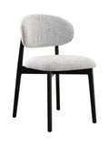 Chaise de salle à manger moderne en chêne massif