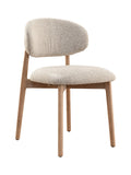 Chaise de salle à manger moderne en chêne massif