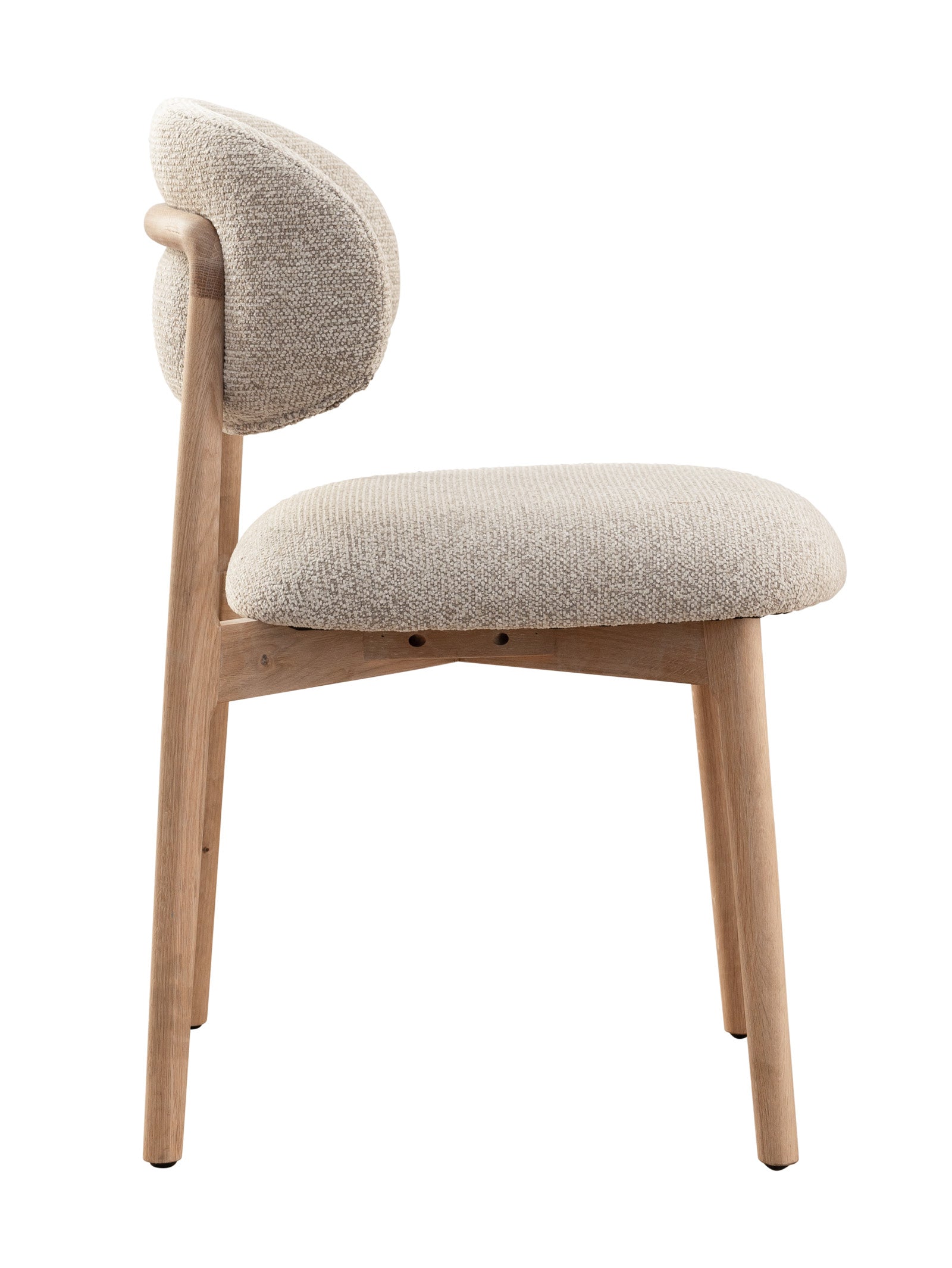 Chaise de salle à manger moderne en chêne massif