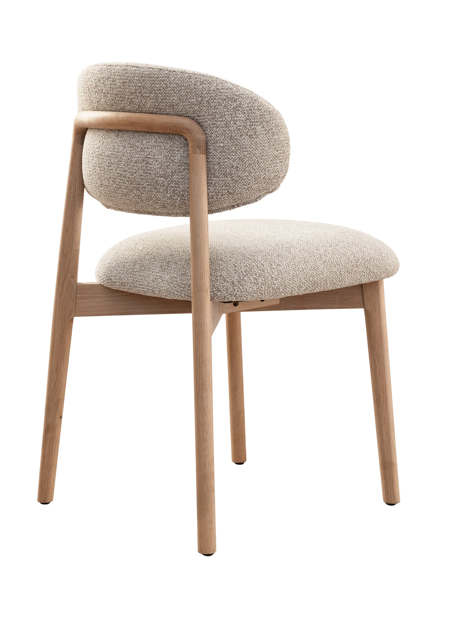 Chaise de salle à manger moderne en chêne massif