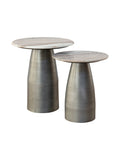 Table d'appoint contemporaine en marbre pour salon