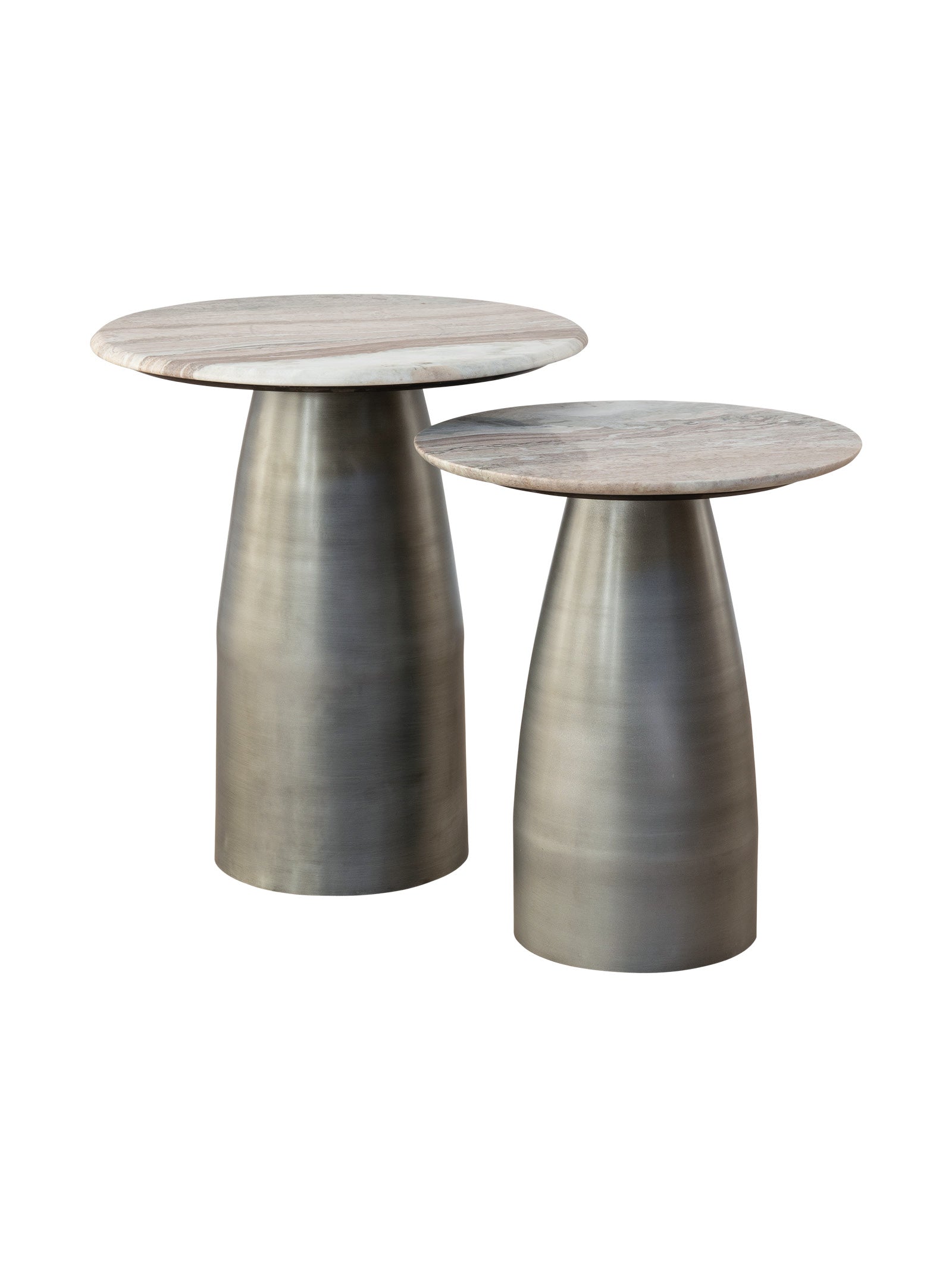Table d'appoint contemporaine en marbre pour salon