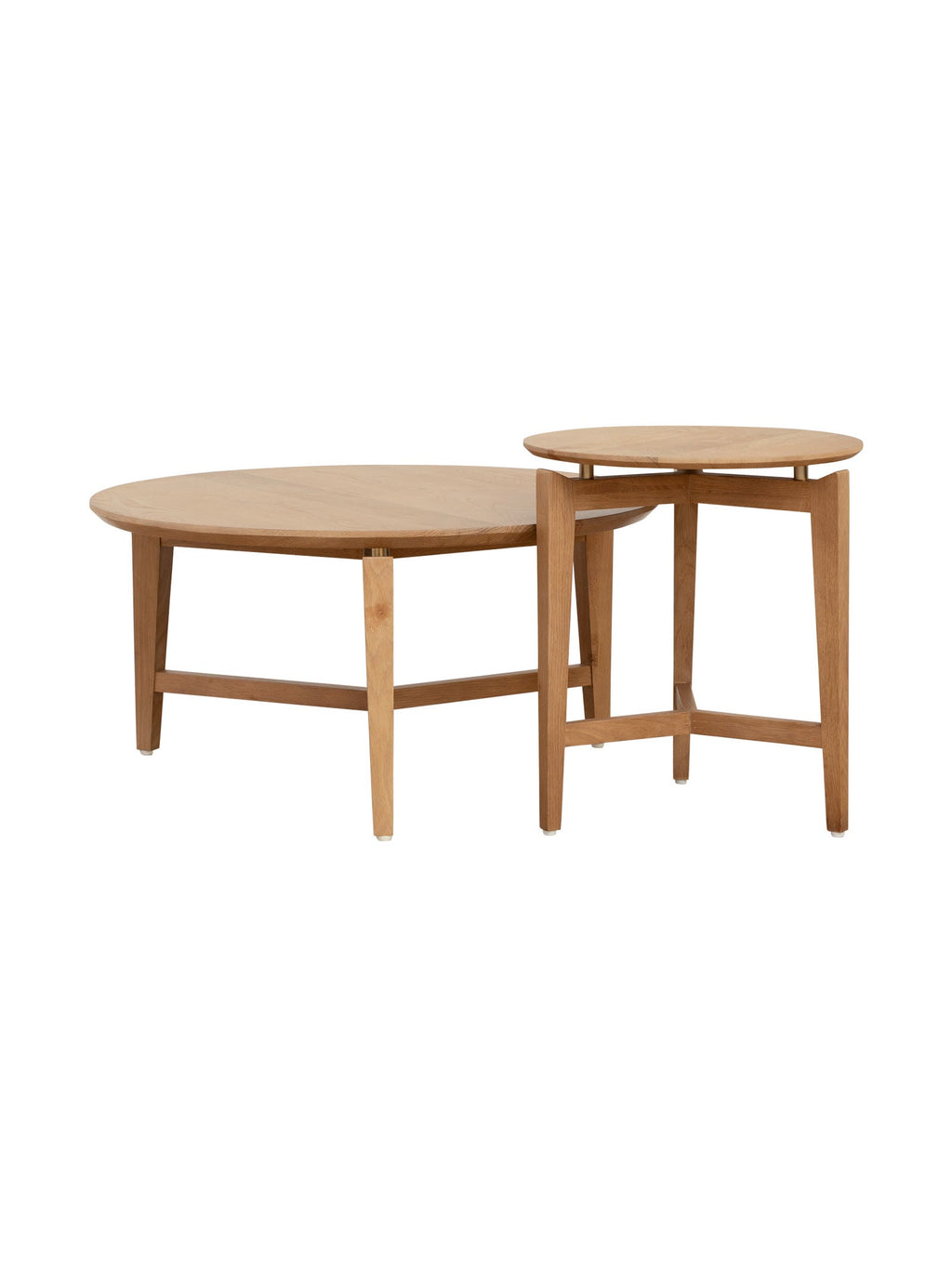 Table d'appoint moderne en chêne massif pour salon