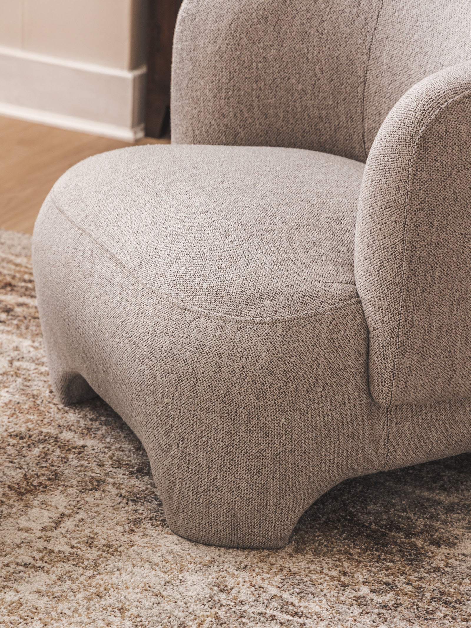 Fauteuil d'appoint en tissu pour salon