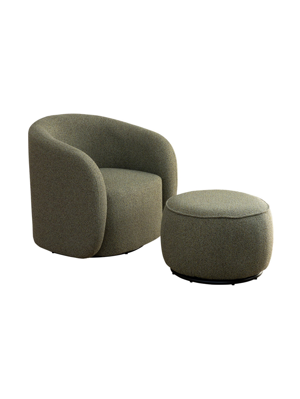 Fauteuil pivotant en tissu pour salon