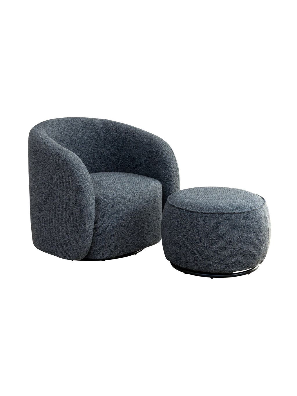 Fauteuil pivotant en tissu pour le salon