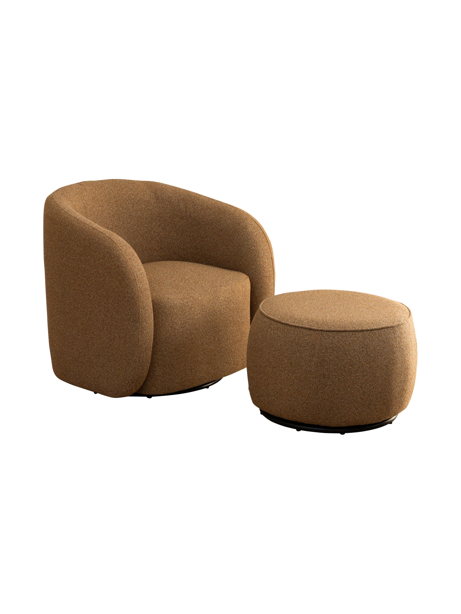 Fauteuil pivotant en tissu pour le salon