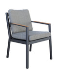 Fauteuil d'appoint en aluminium résistant aux intempéries pour patio