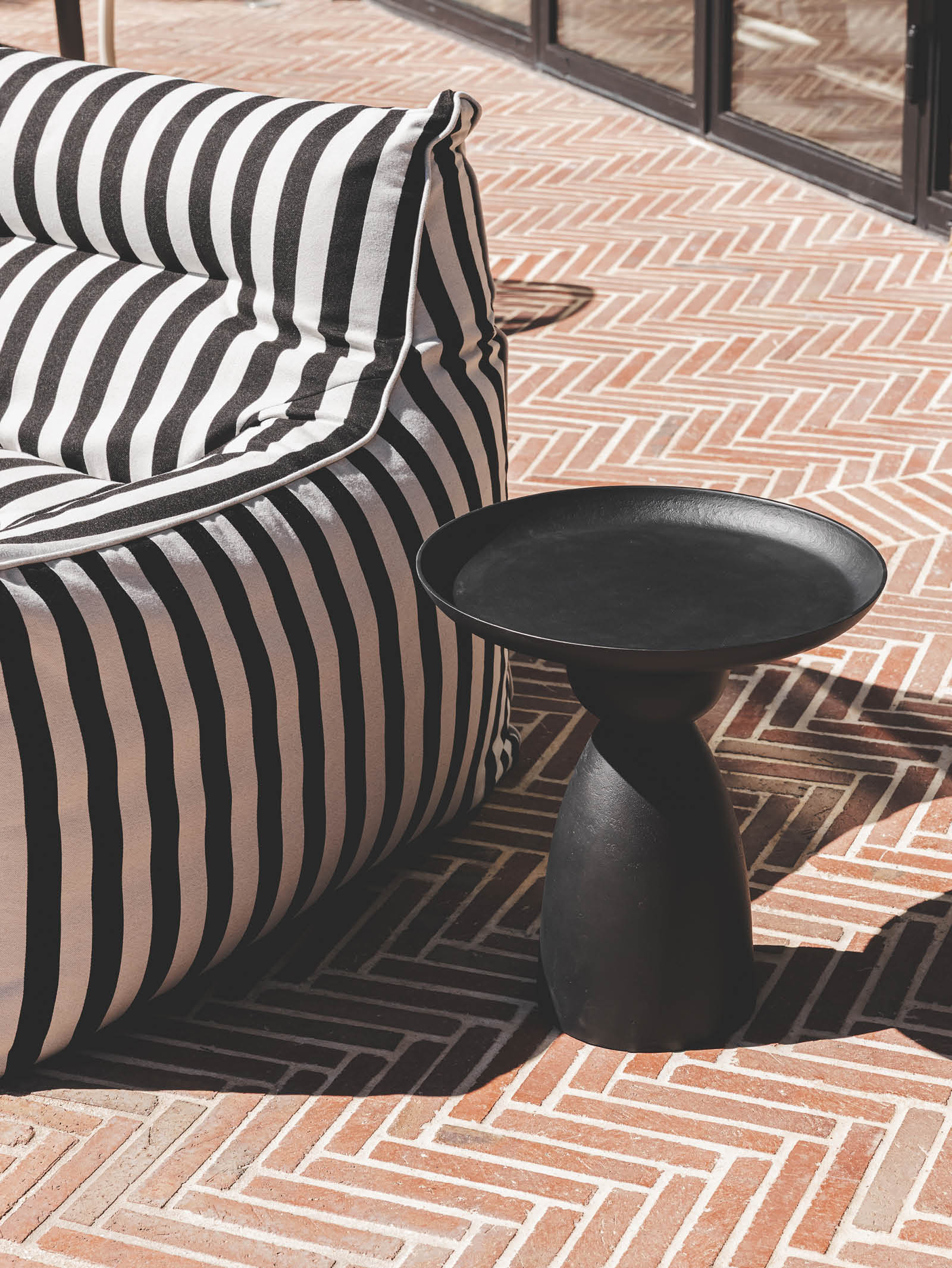 Table d'appoint classique en aluminium pour terrasse