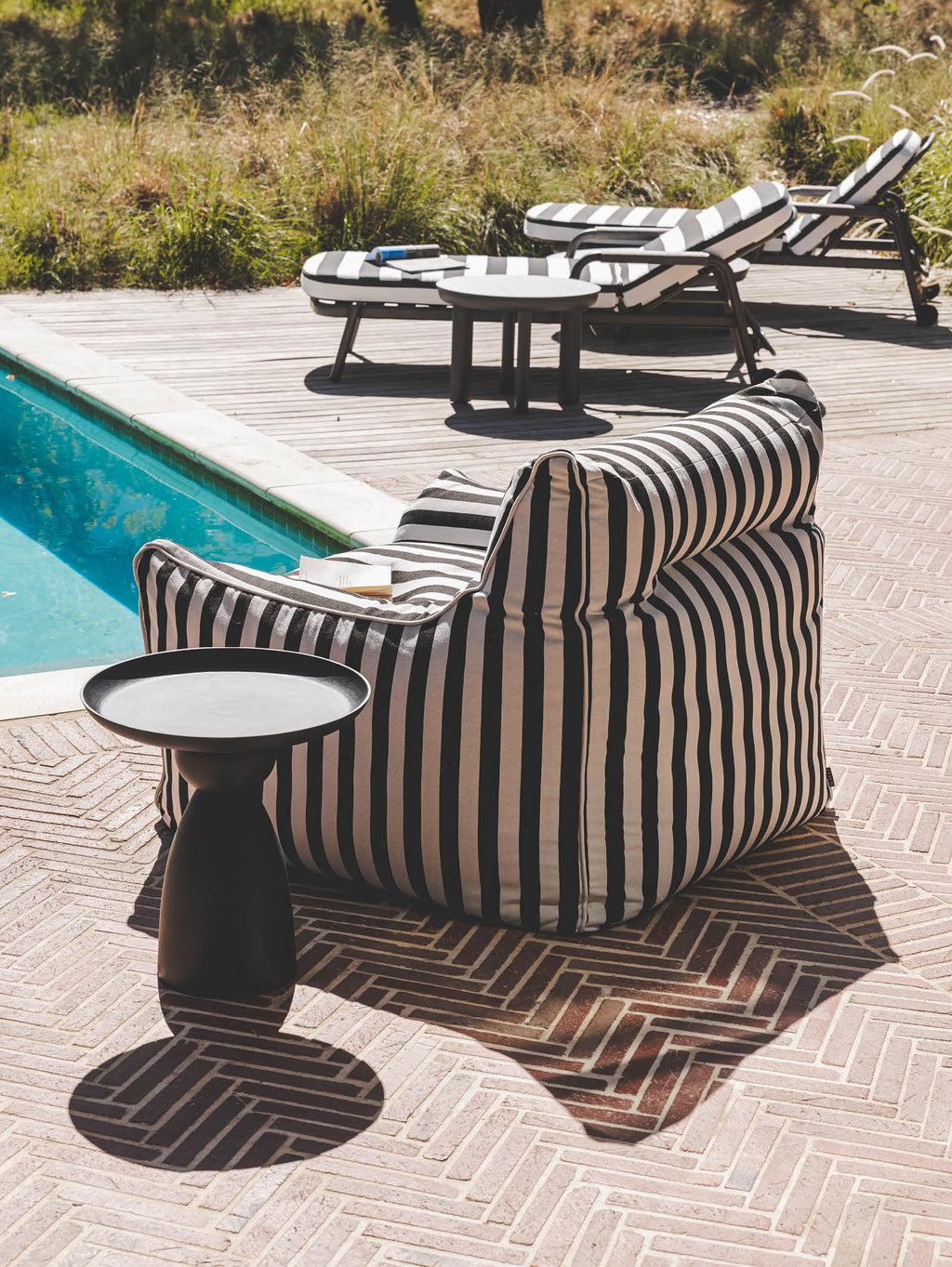 Table d'appoint classique en aluminium pour terrasse