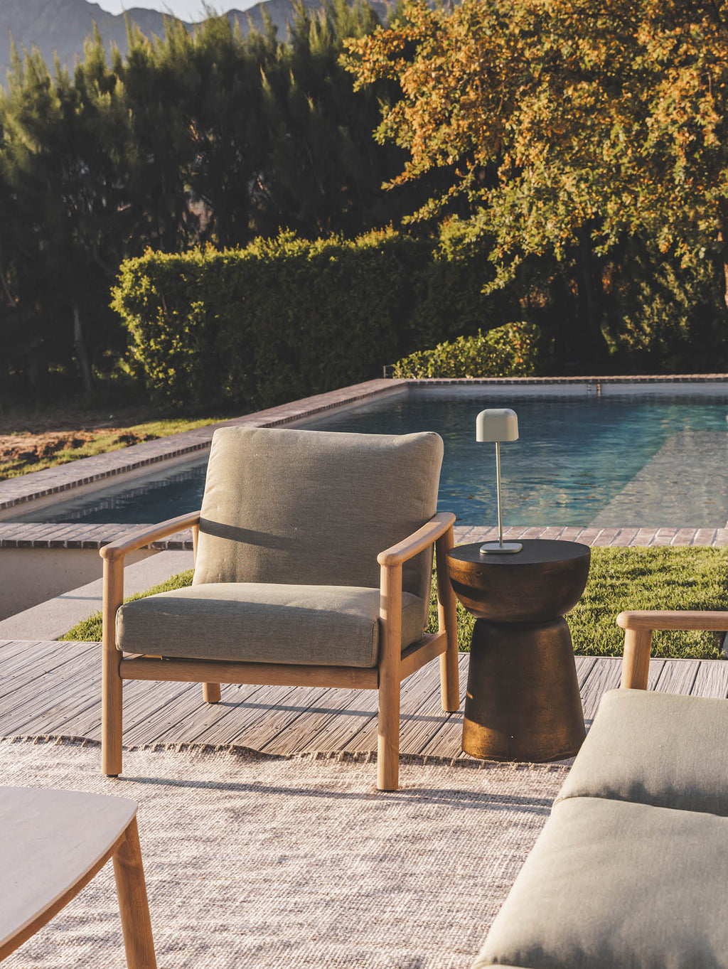 Table d'appoint en aluminium pour patio