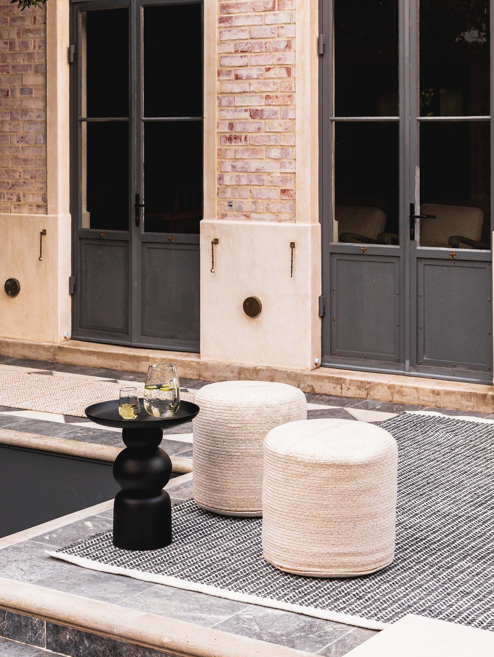 Table d'appoint en aluminium pour patio