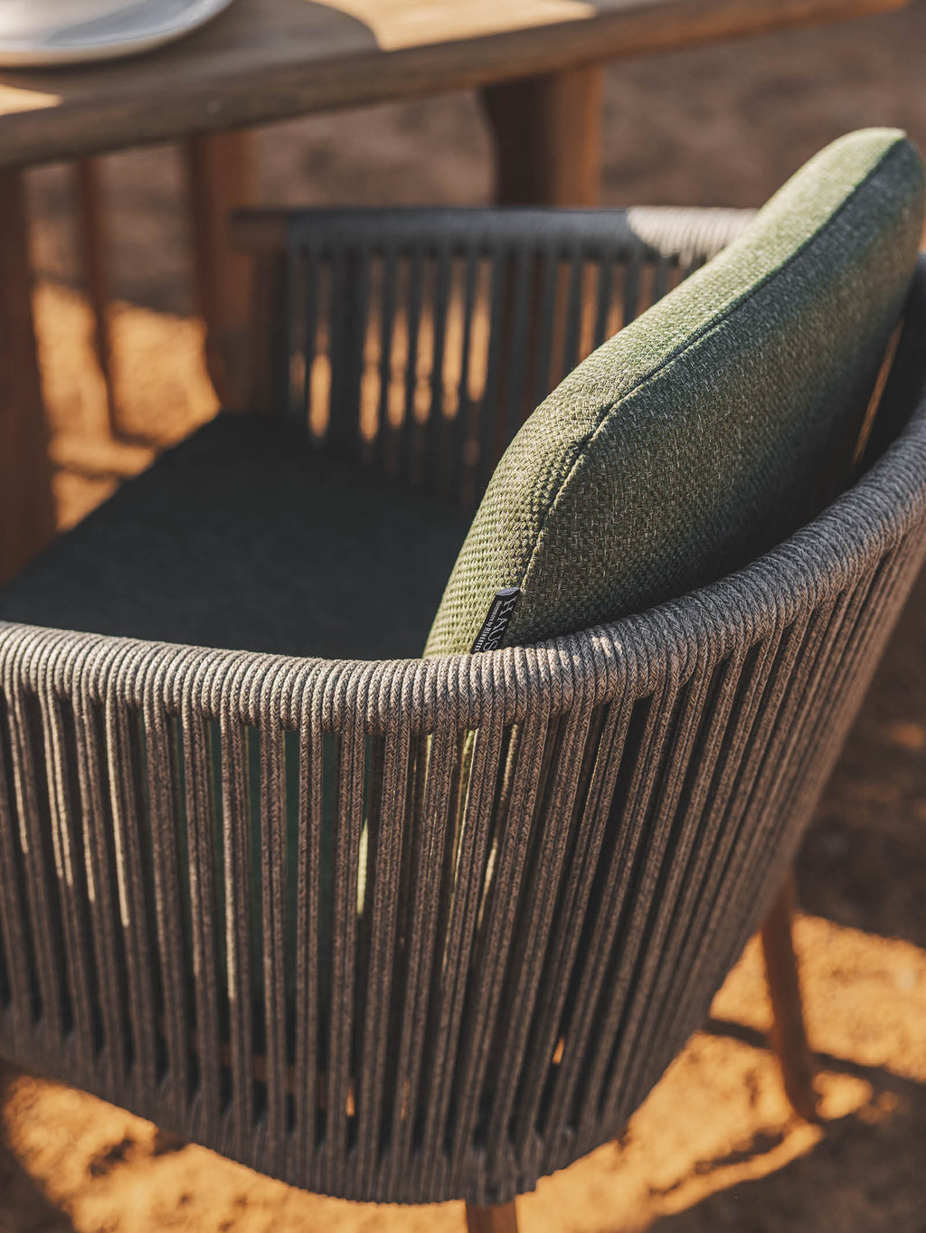 Chaise de salle à manger en teck pour terrasse
