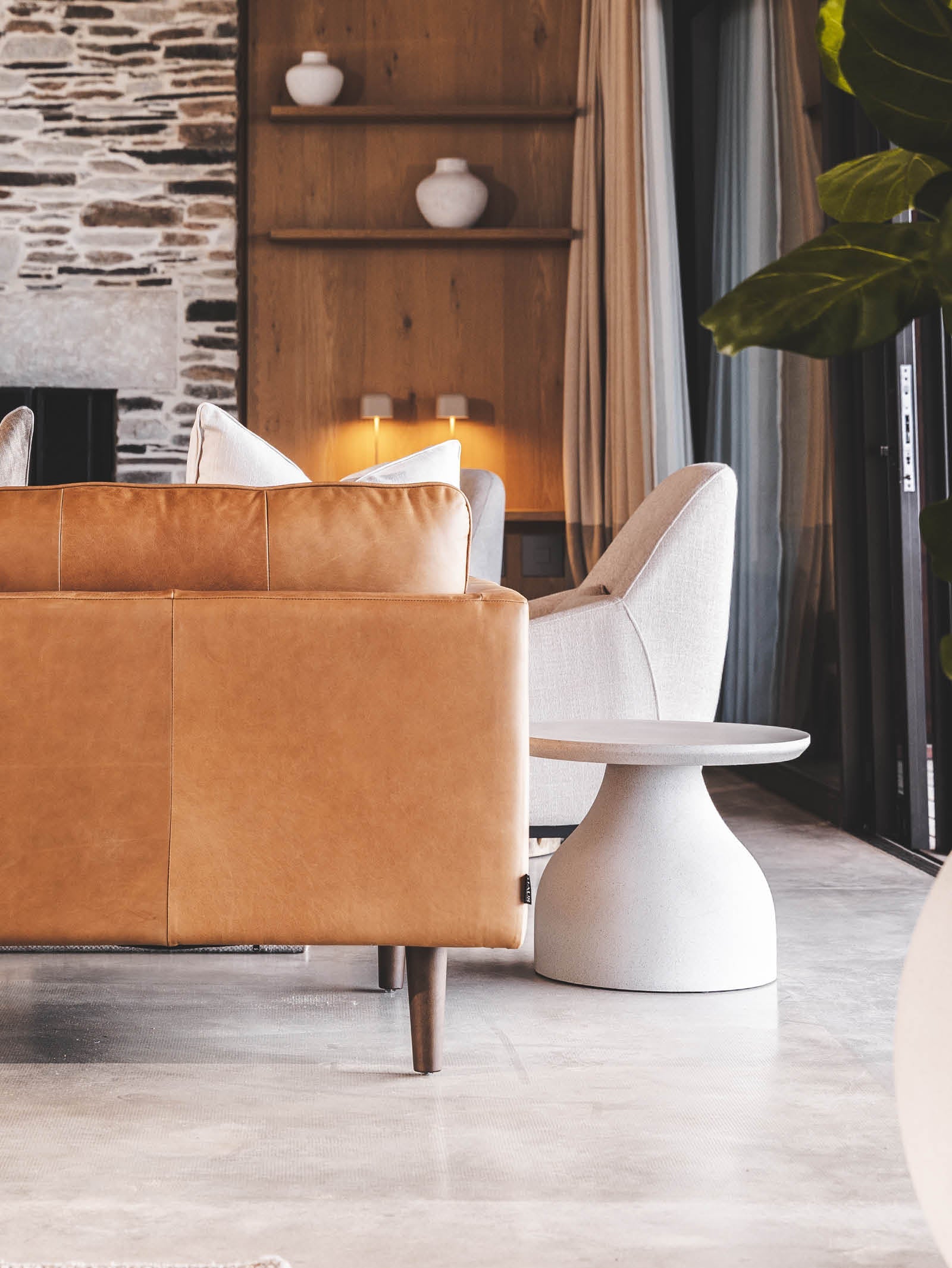 Table basse contemporaine pour terrasse