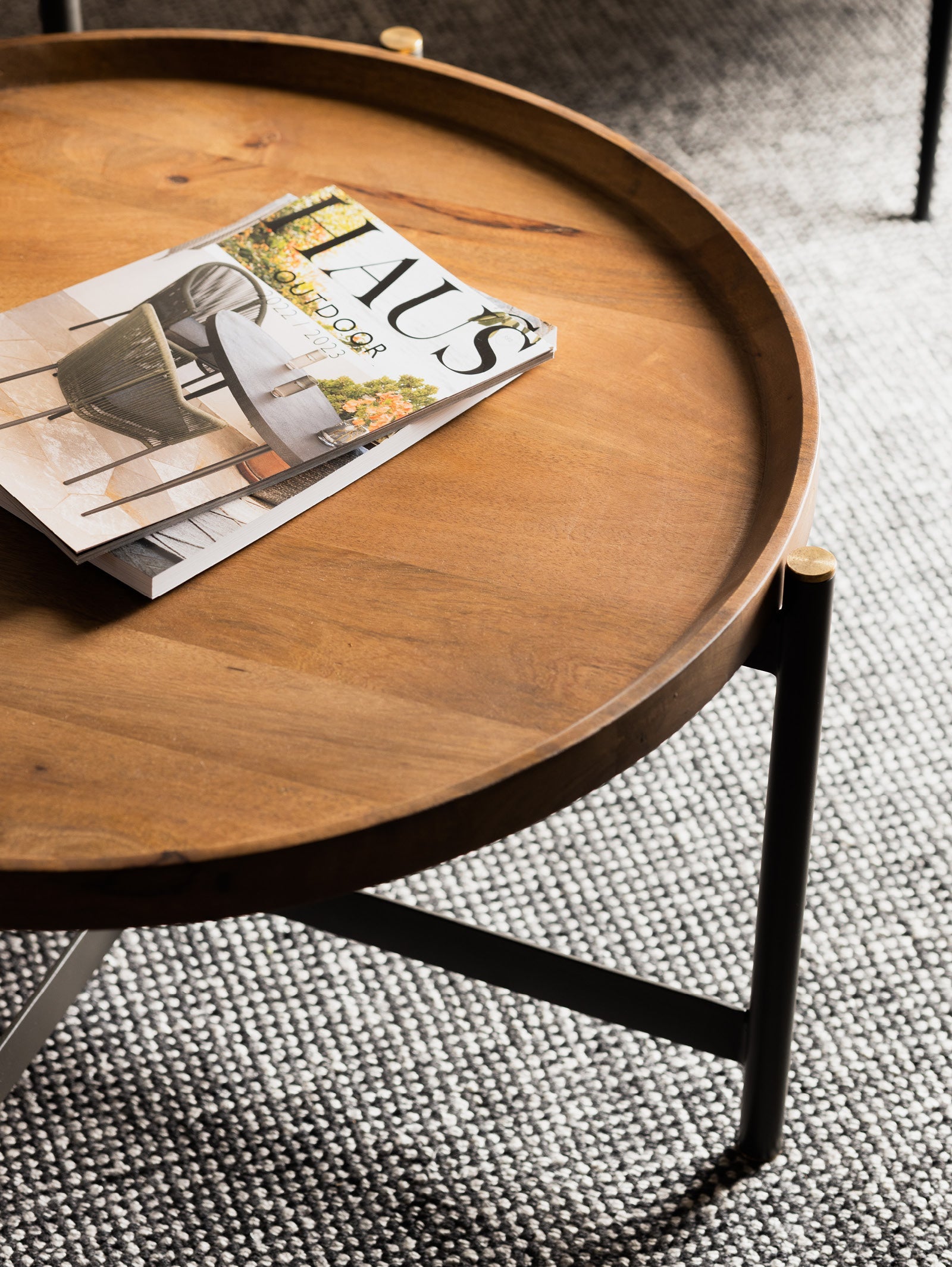 Table Basse en Bois Pliable pour Salon