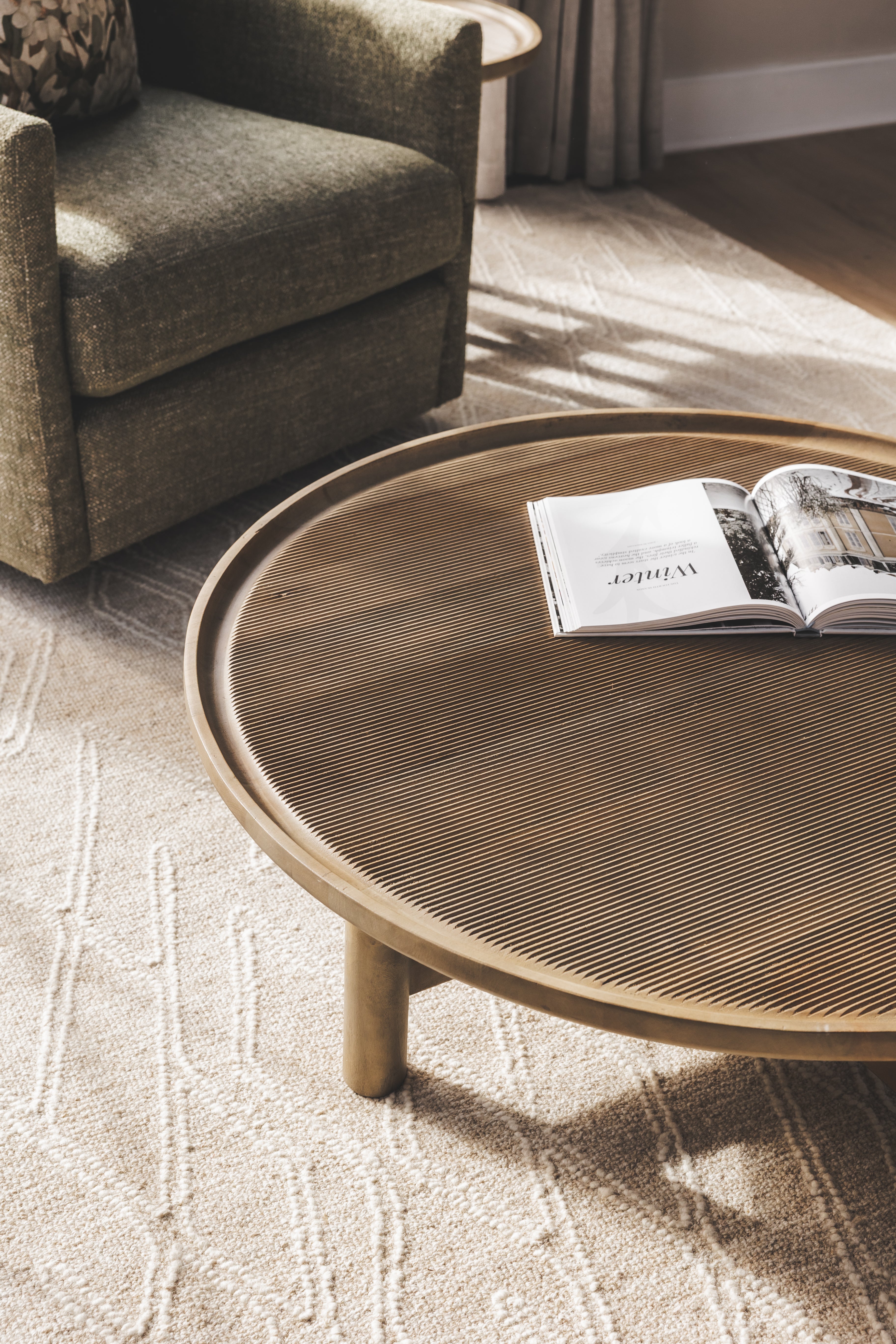 Classic Wood Coffee Table for Living Room