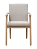 Chaise de salle à manger contemporaine en teck pour terrasse