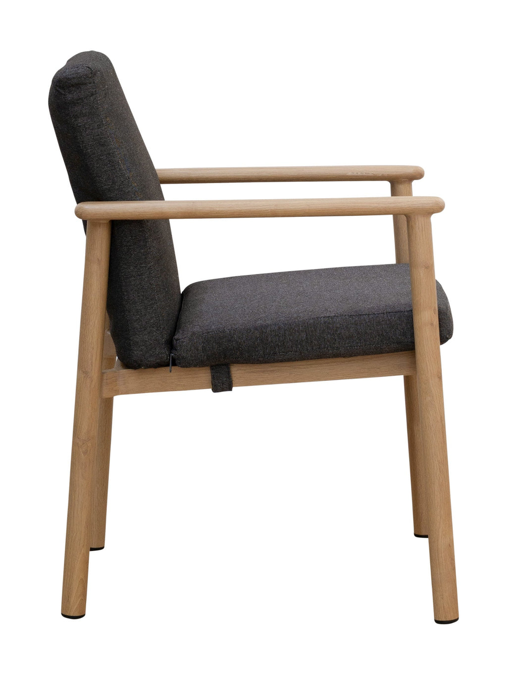 Chaise de salle à manger contemporaine en teck pour terrasse