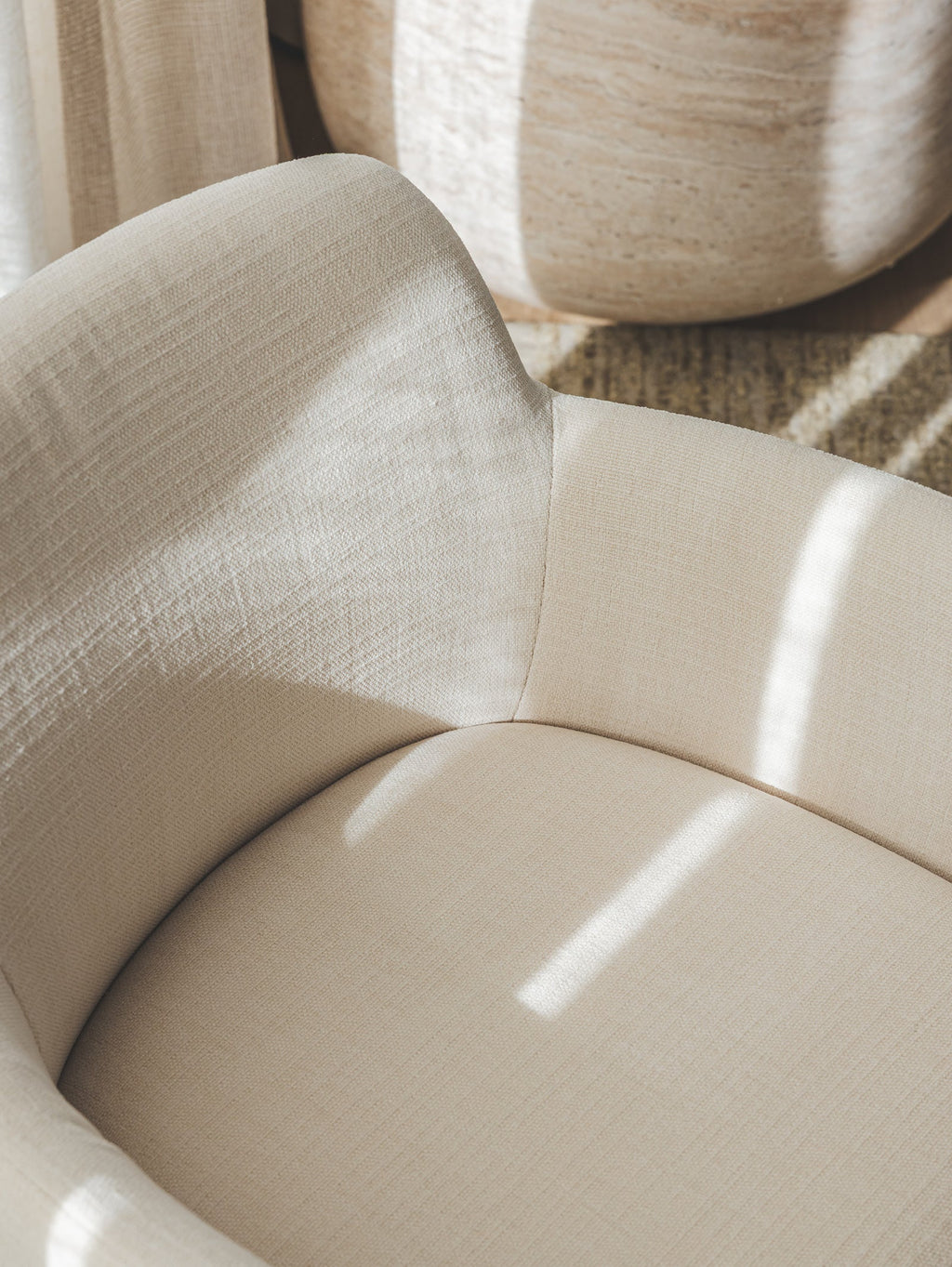 Chaise de salle à manger moderne en tissu
