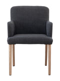 Chaise de salle à manger moderne en chêne massif