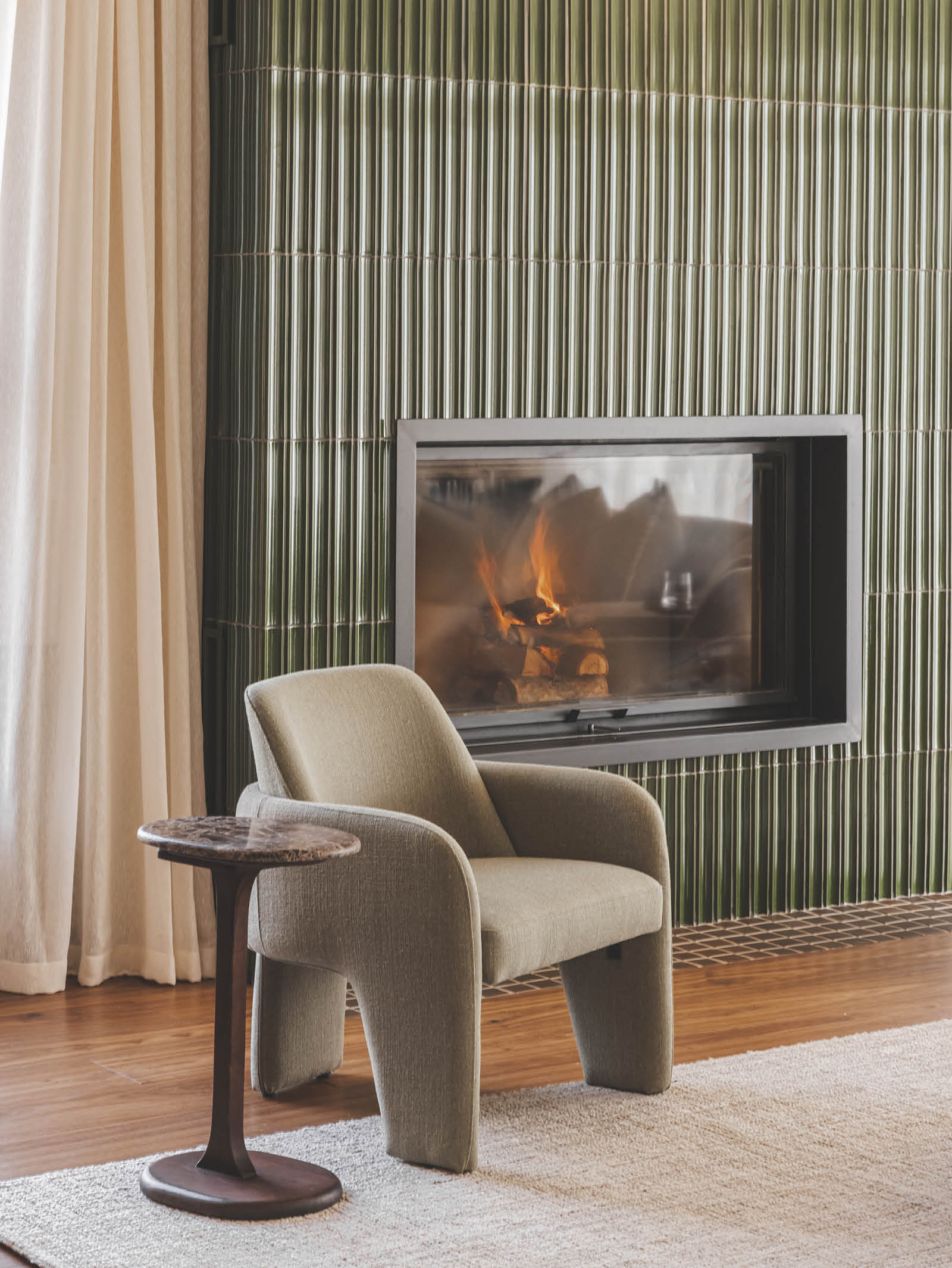 Fauteuil minimaliste en marbre pour salon