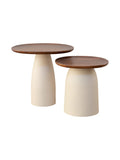 Table d'appoint industrielle en bois pour le salon