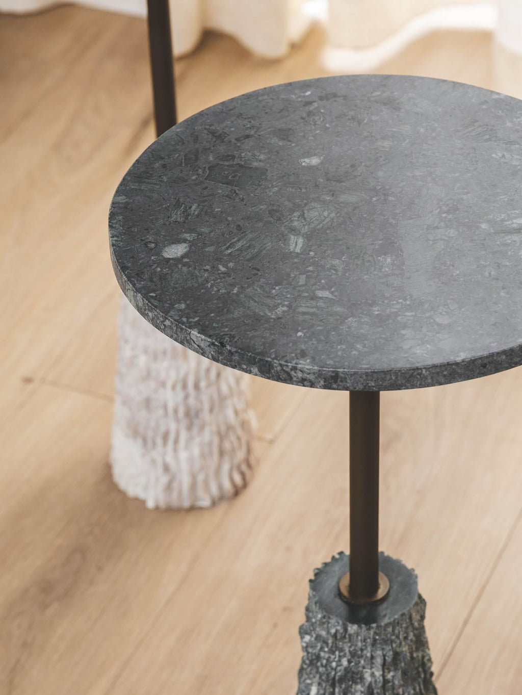 Table d'appoint en marbre pour patio