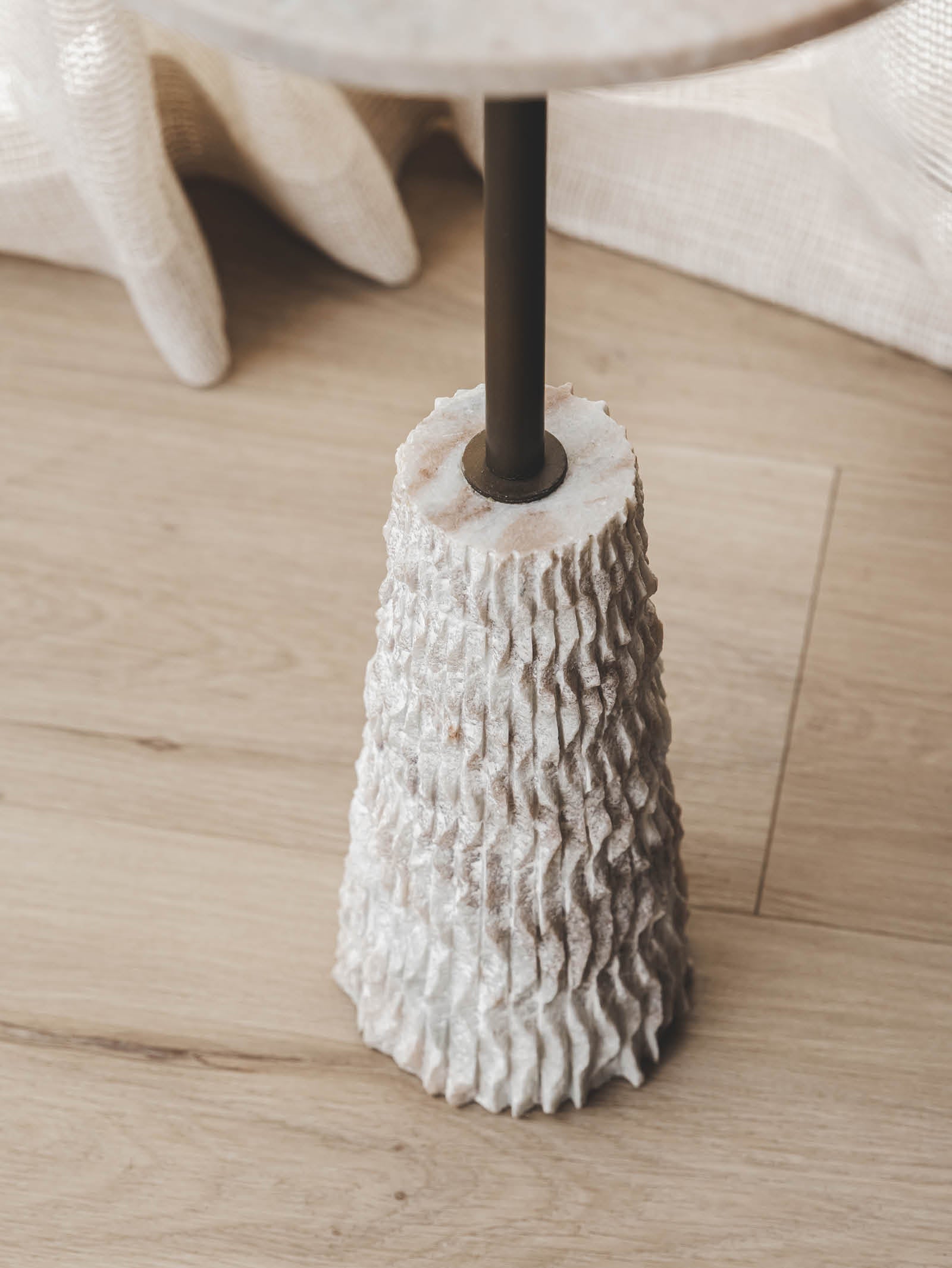 Table d'appoint en marbre pour patio