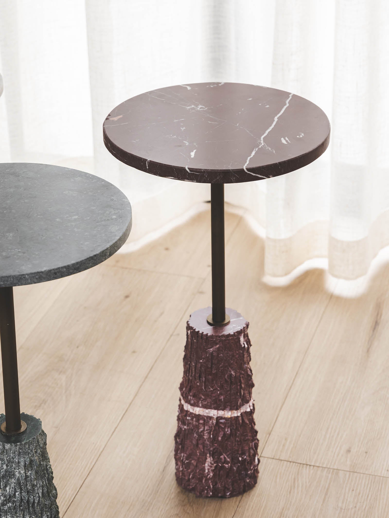 Table d'appoint en marbre pour patio