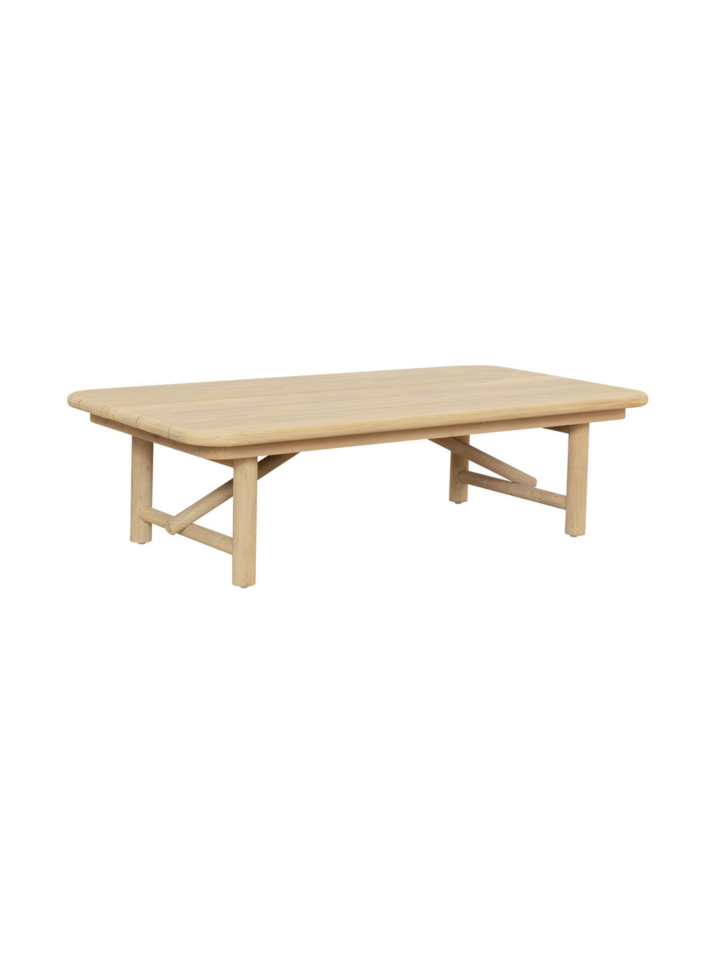 Table basse minimaliste en teck pour terrasse